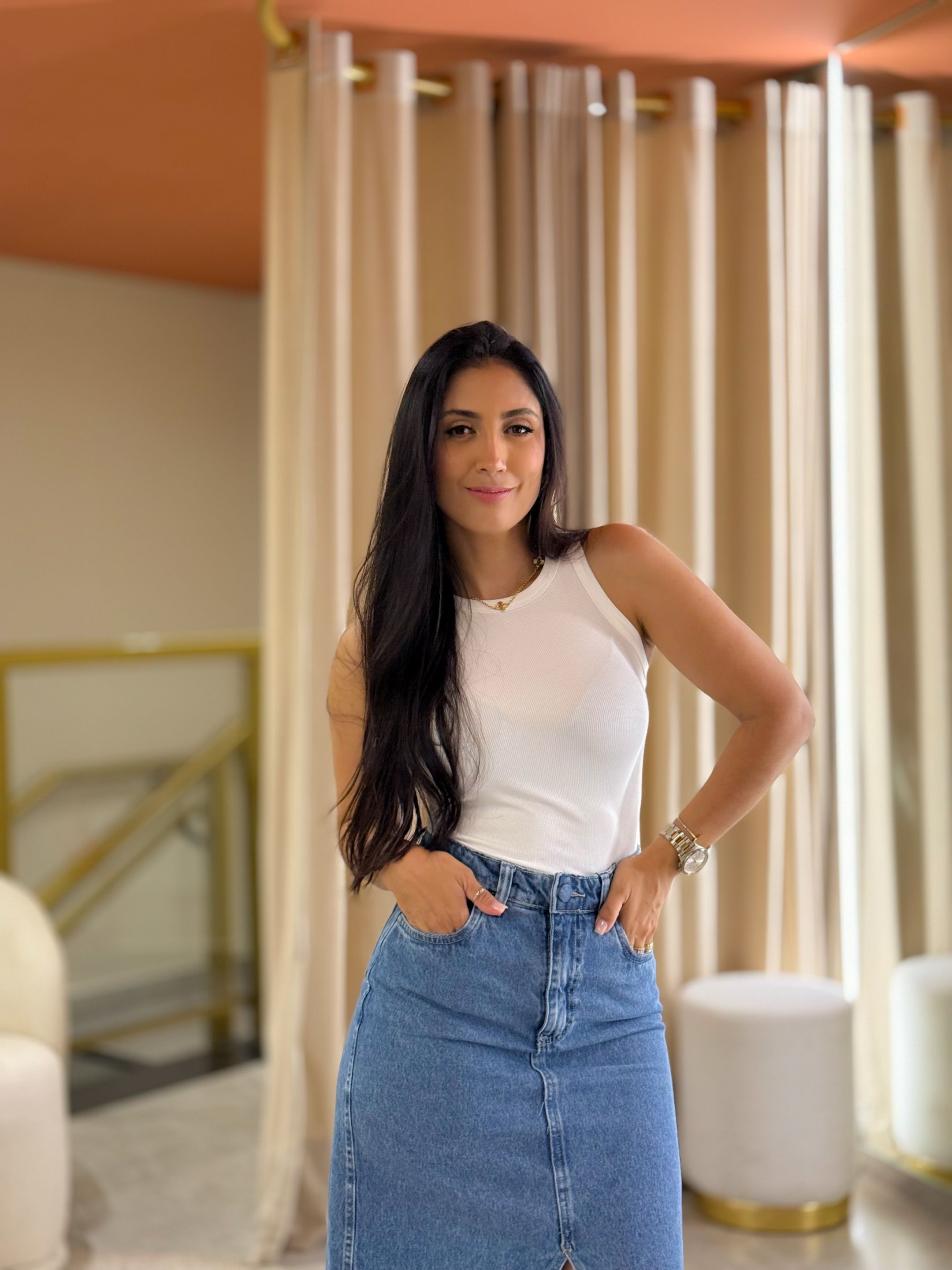 Blusa Naila Off White - Por Katia Vilar Moda Clássica 