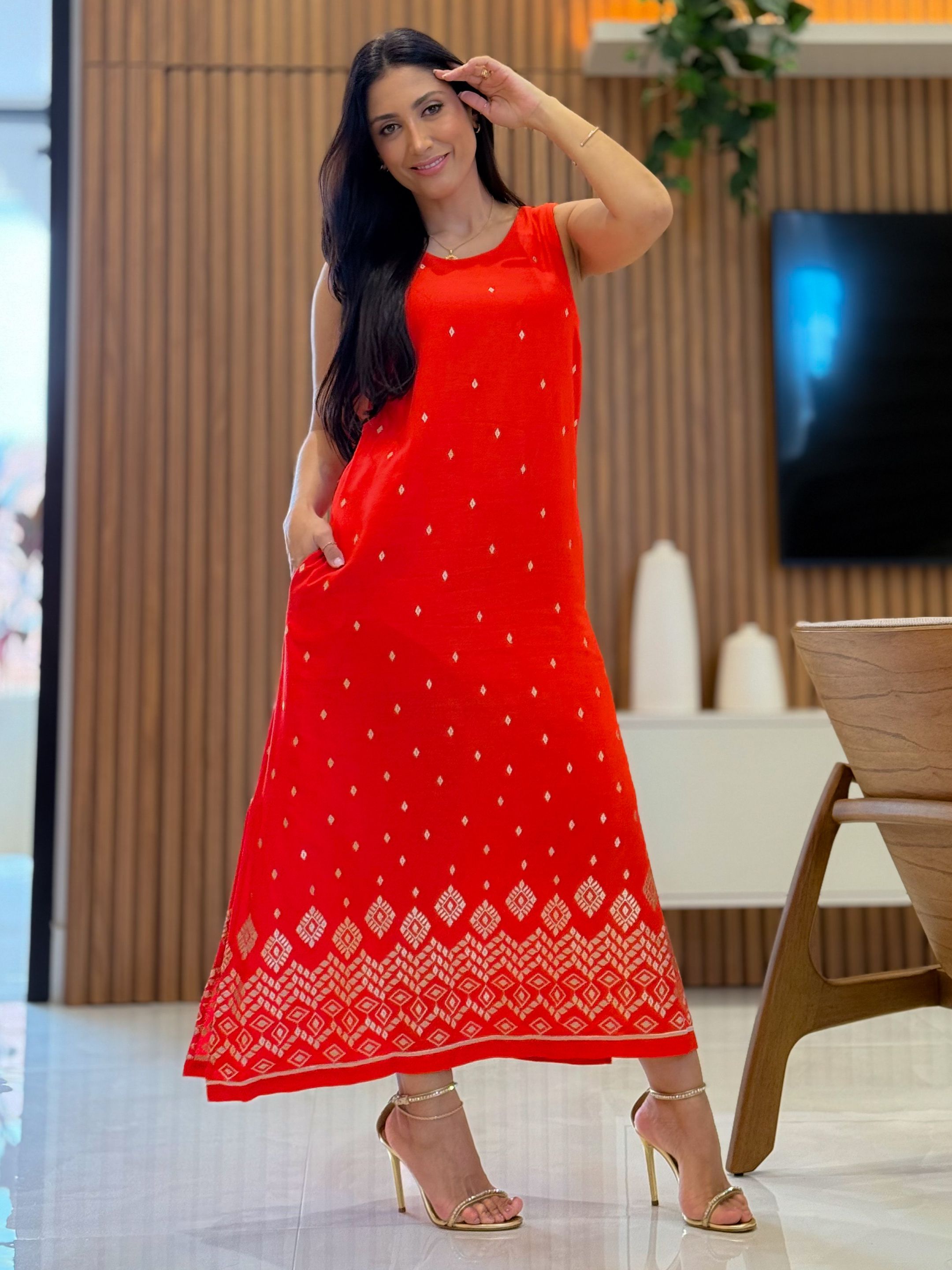 Vestido Manuela Vermelho