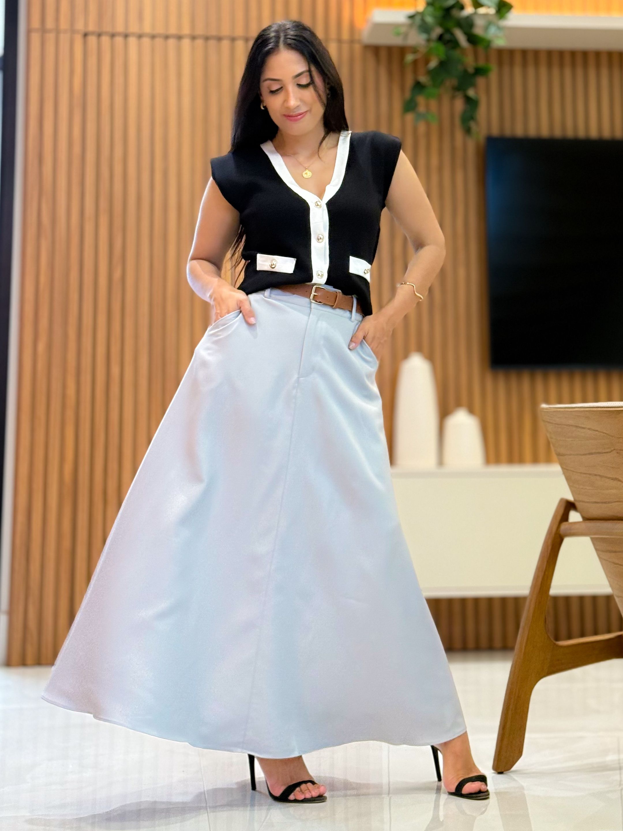 Saia Valentina Cinza