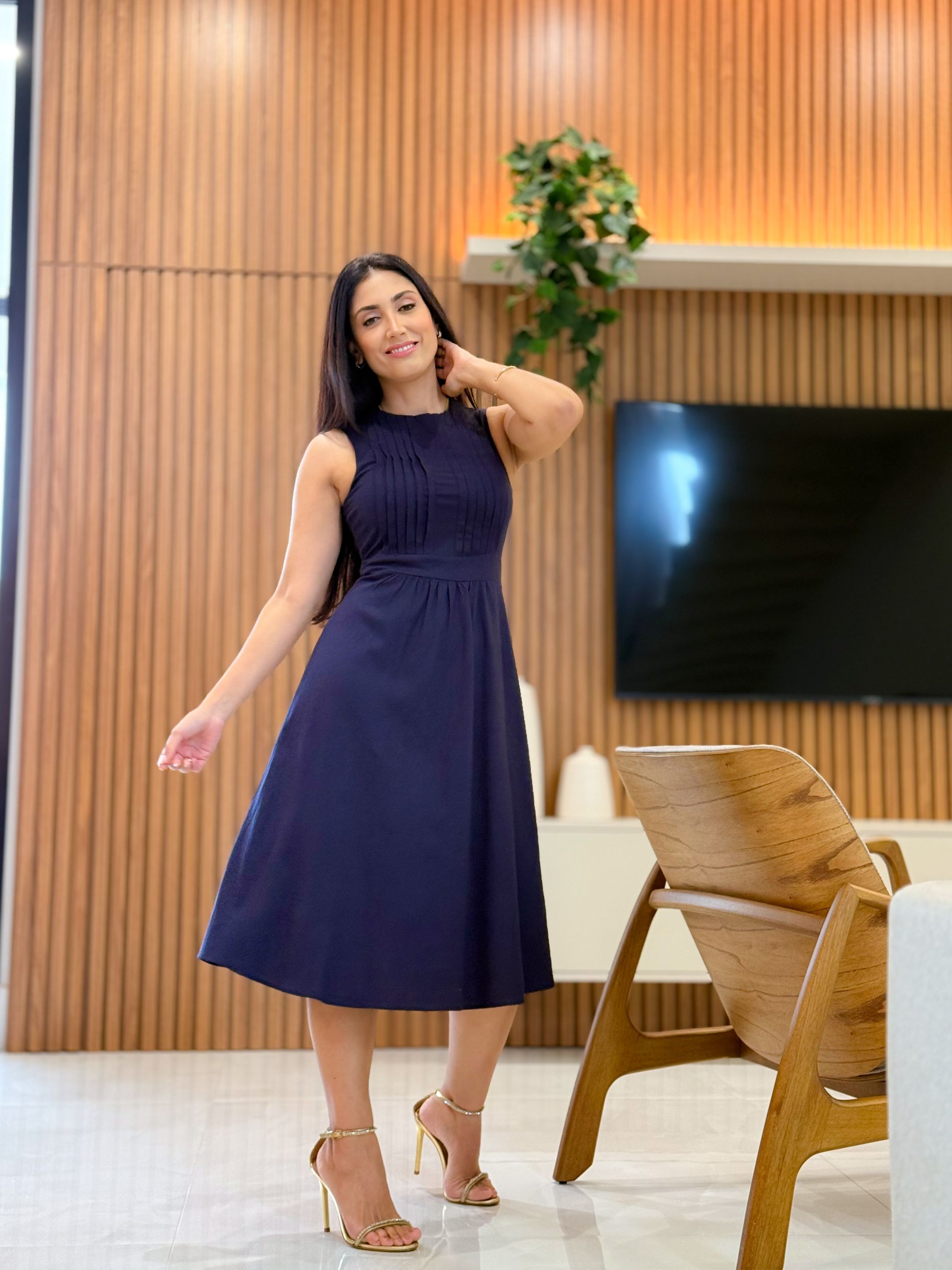 Vestido Luara Azul Marinho