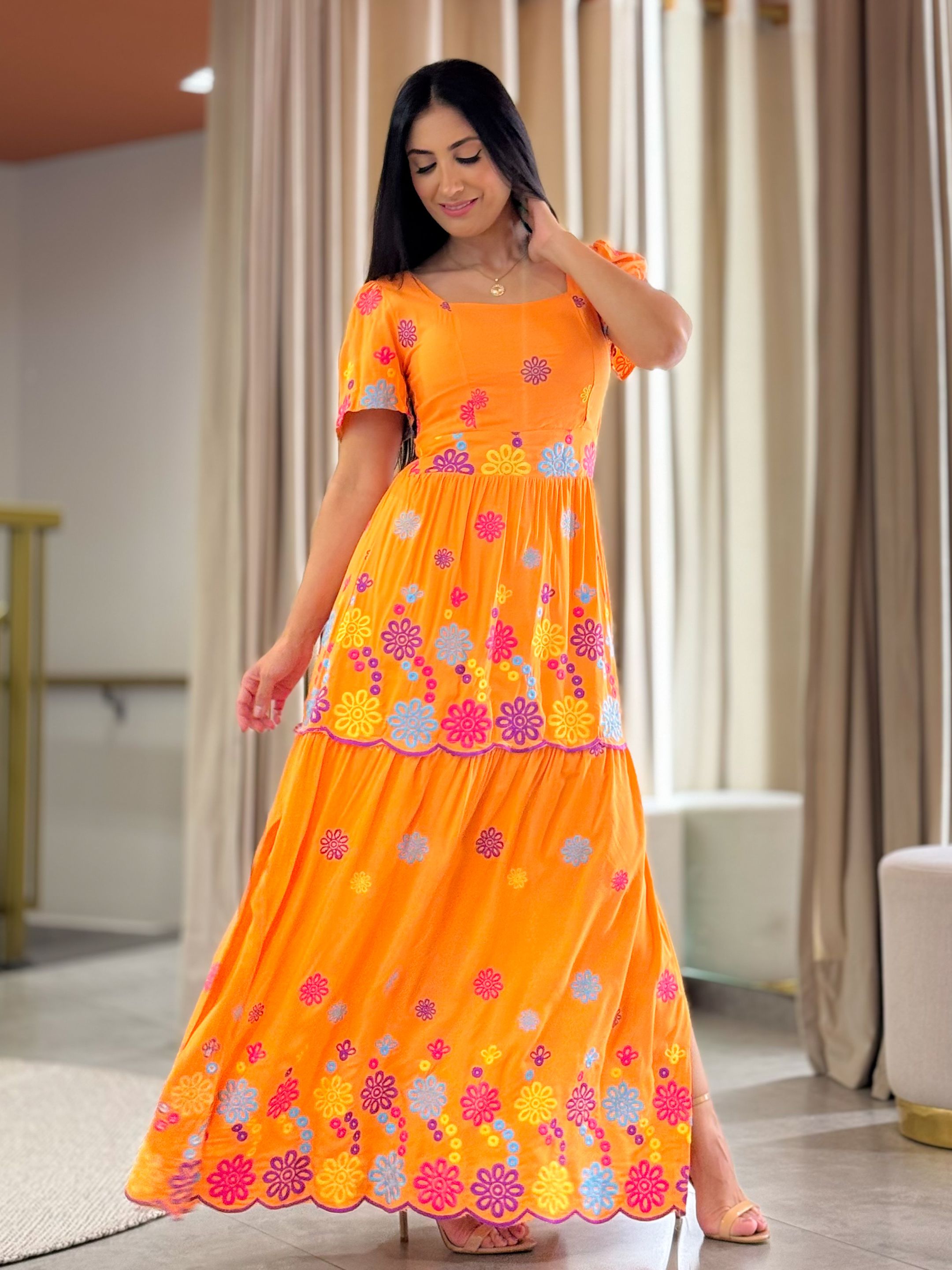 Vestido Lua Laranja