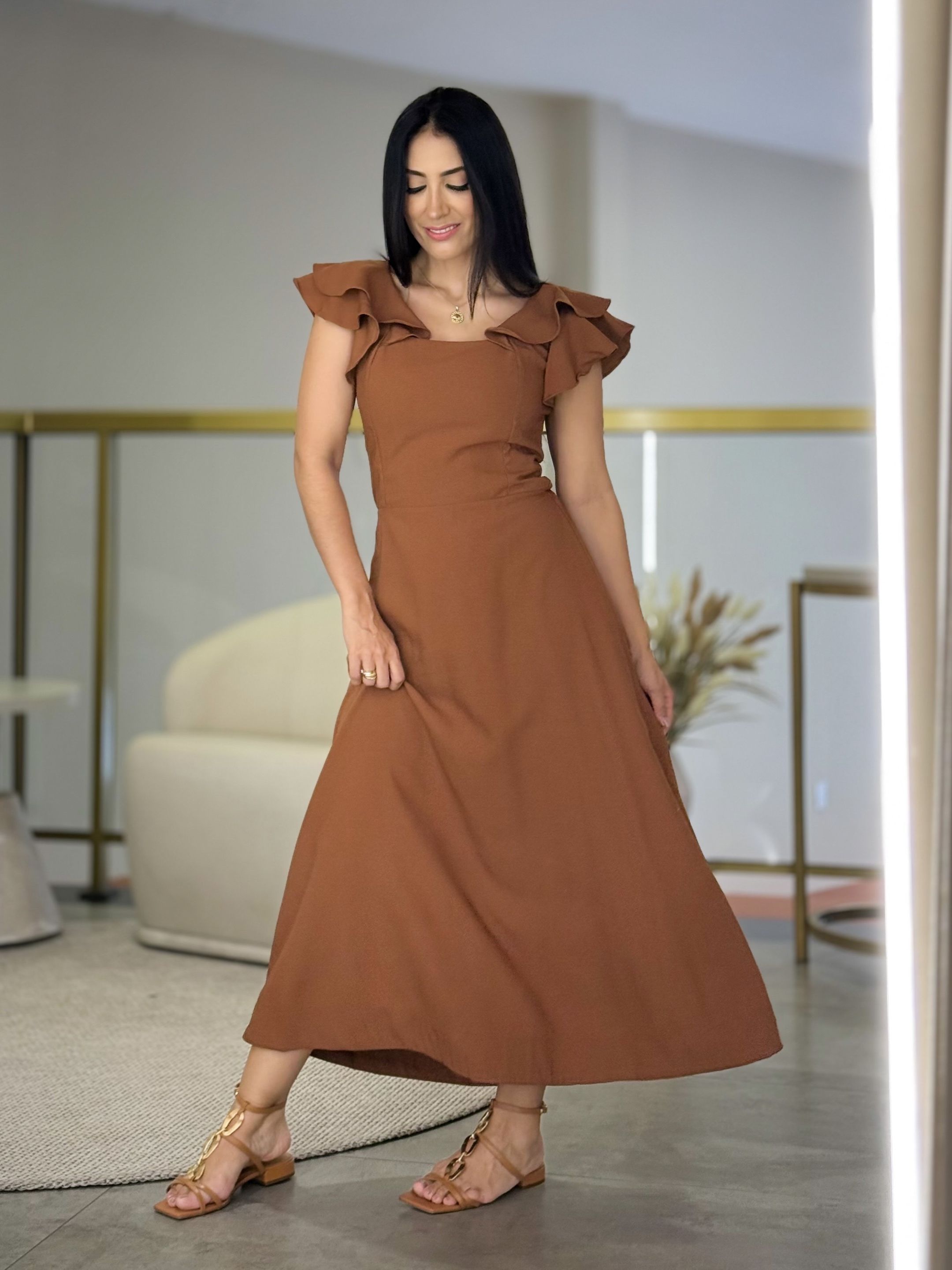 Vestido Ane Marrom