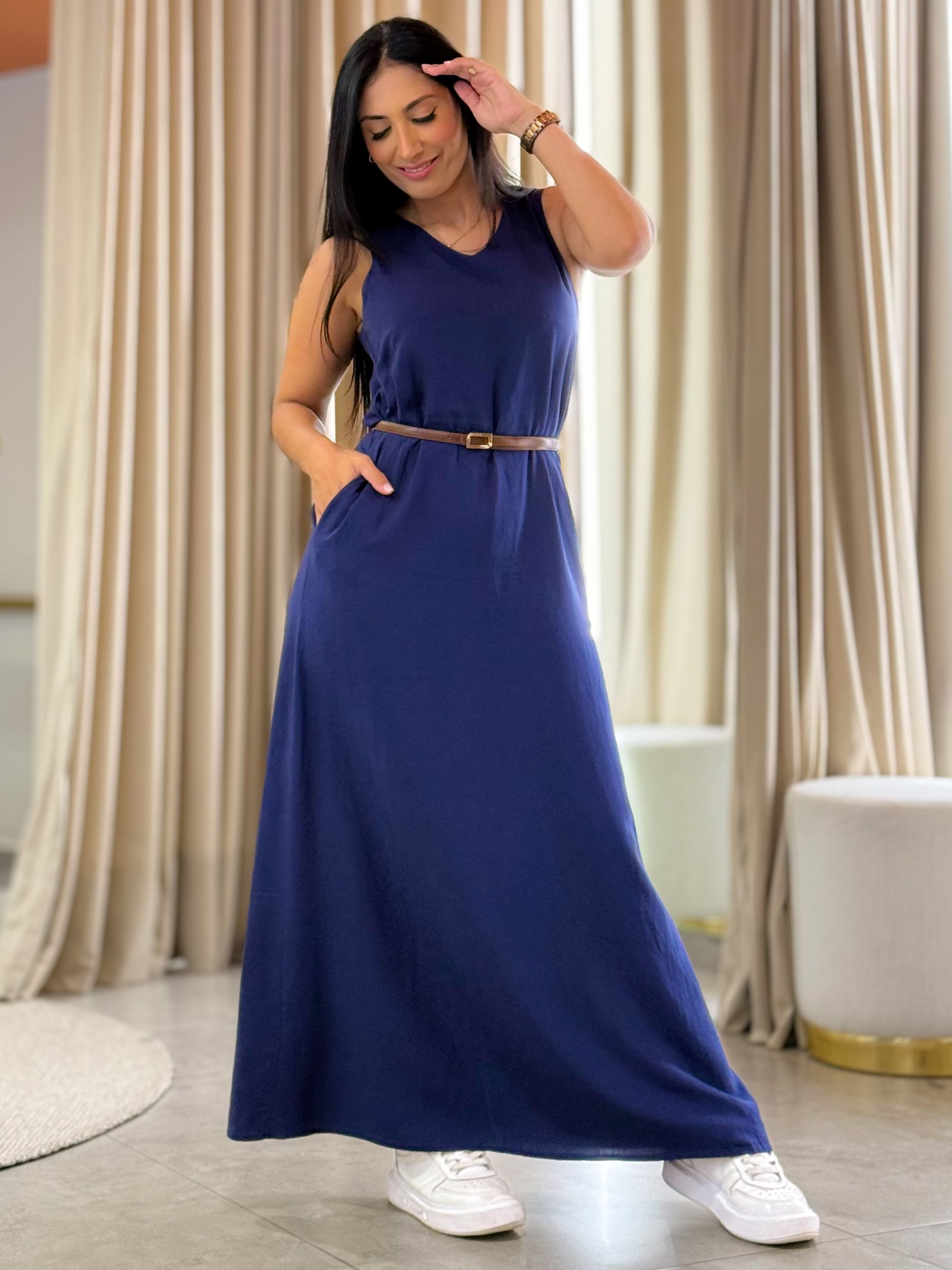 Vestido Rebeca Azul Marinho