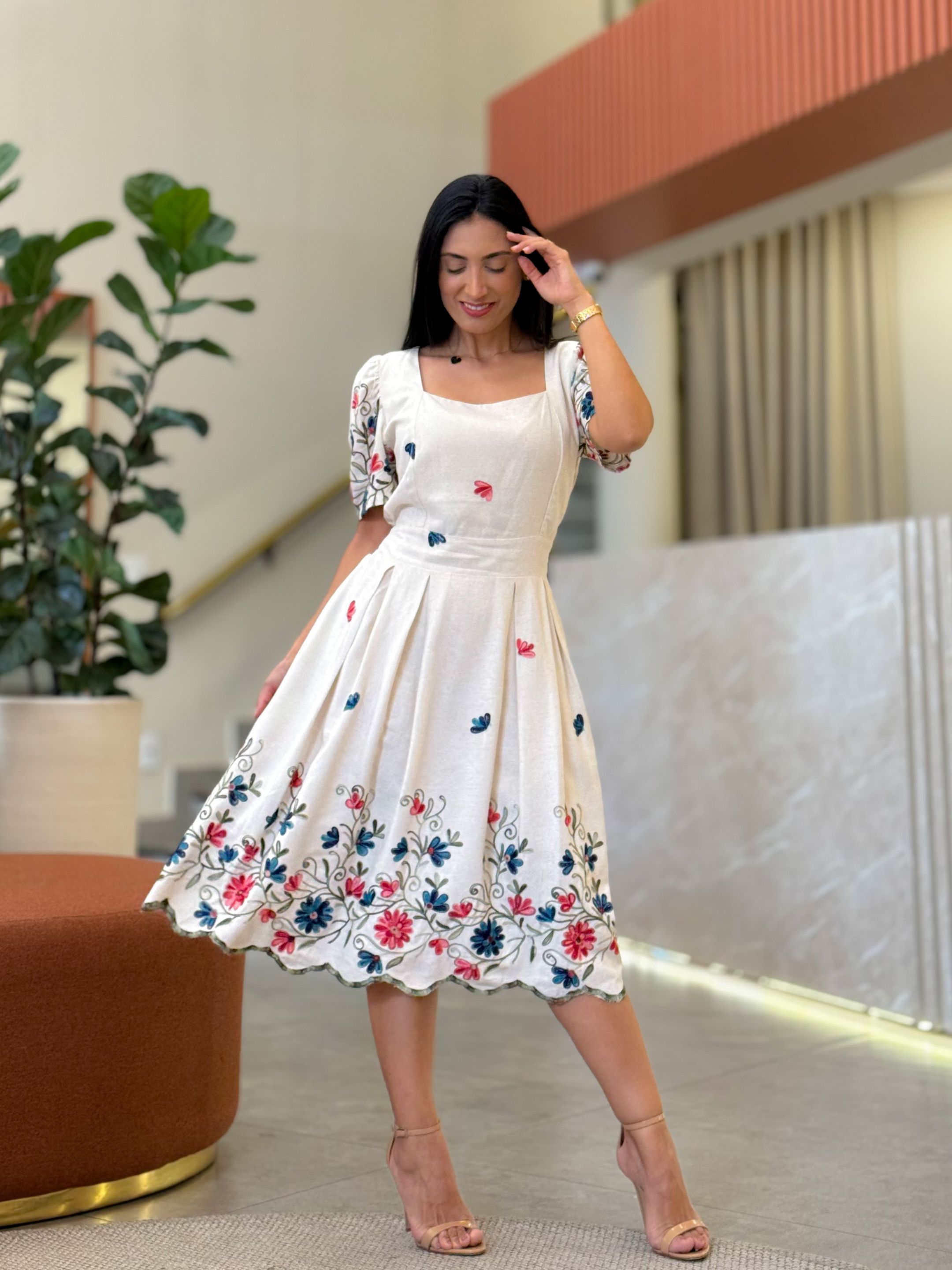 Vestido Lila Areia - Por Katia Vilar Moda Clássica 
