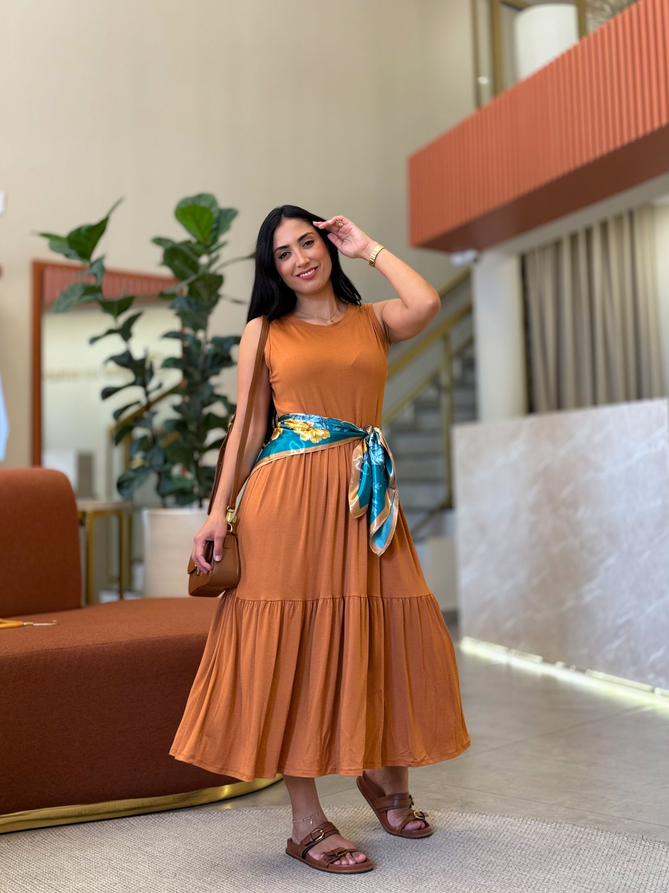 Vestido Ester Caramelo