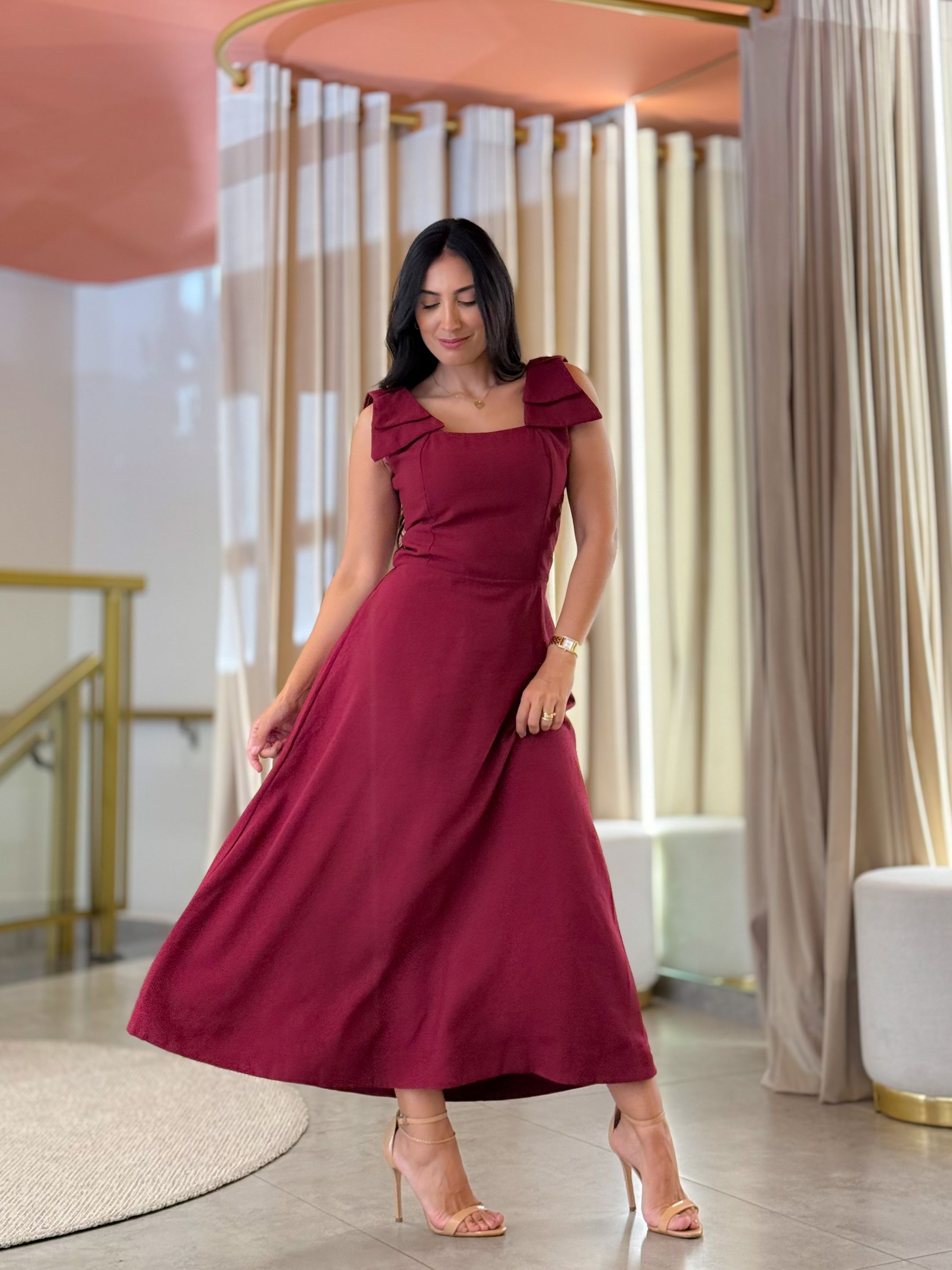 Vestido Vanessa Marsala