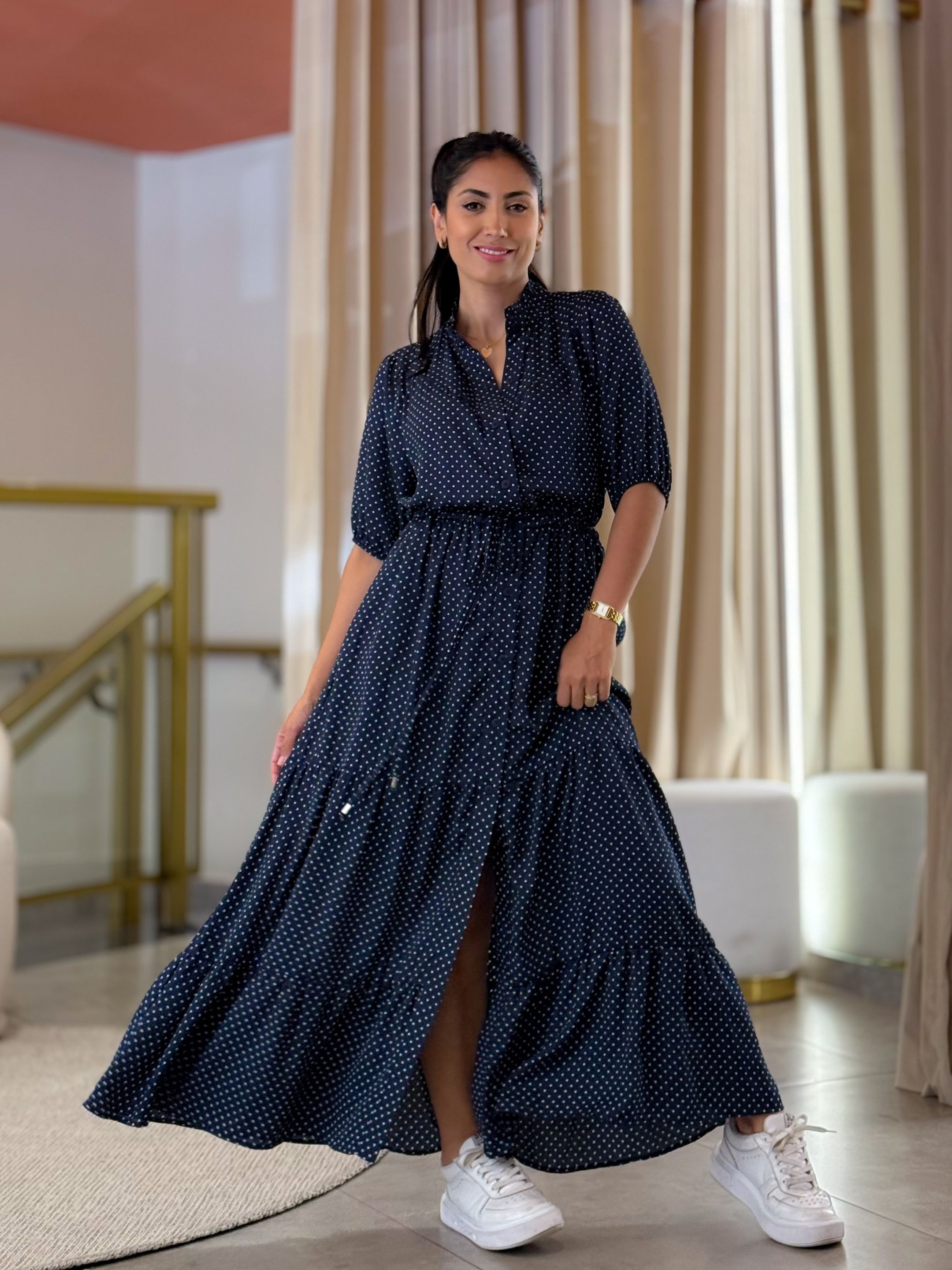Vestido Mariah Azul Marinho