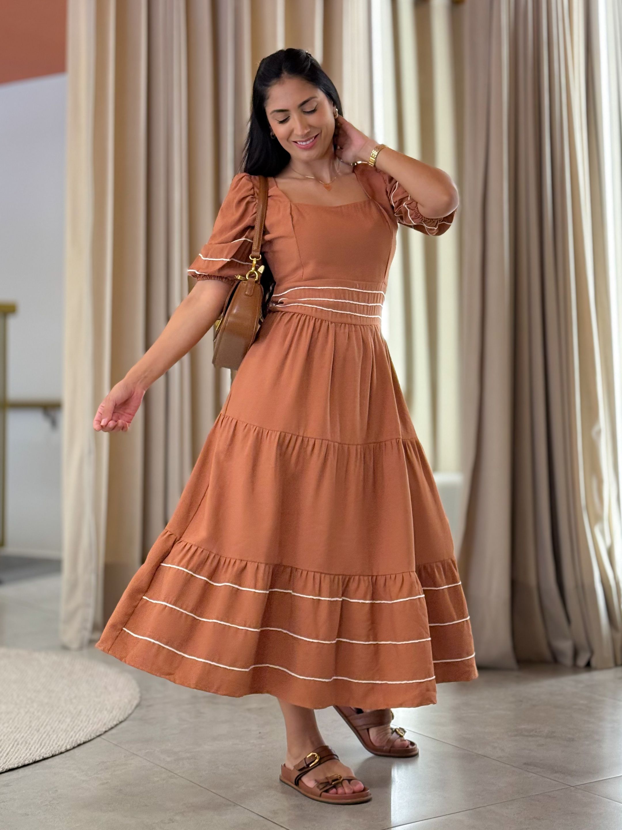 Vestido Carla Caramelo