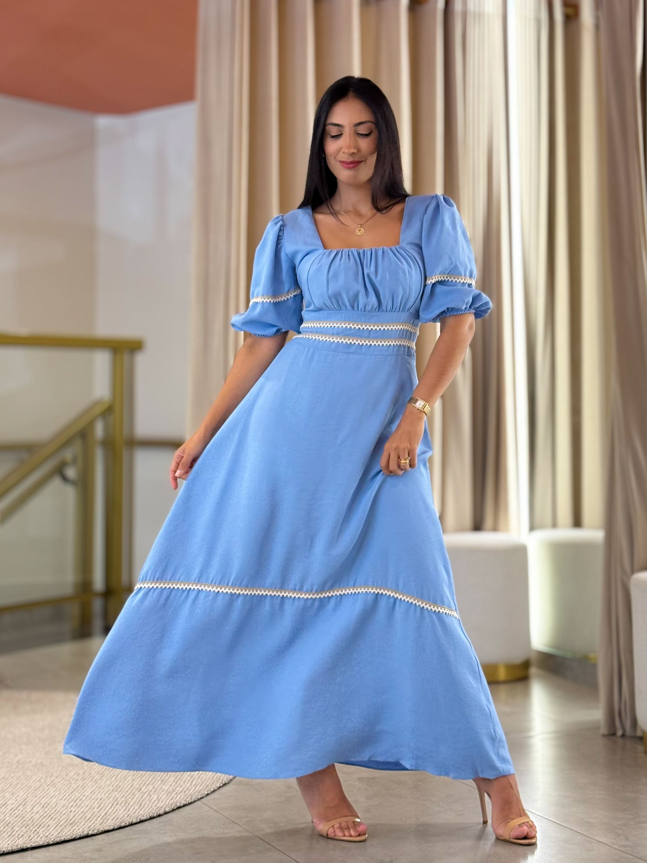 Vestido Agata Azul Bebe