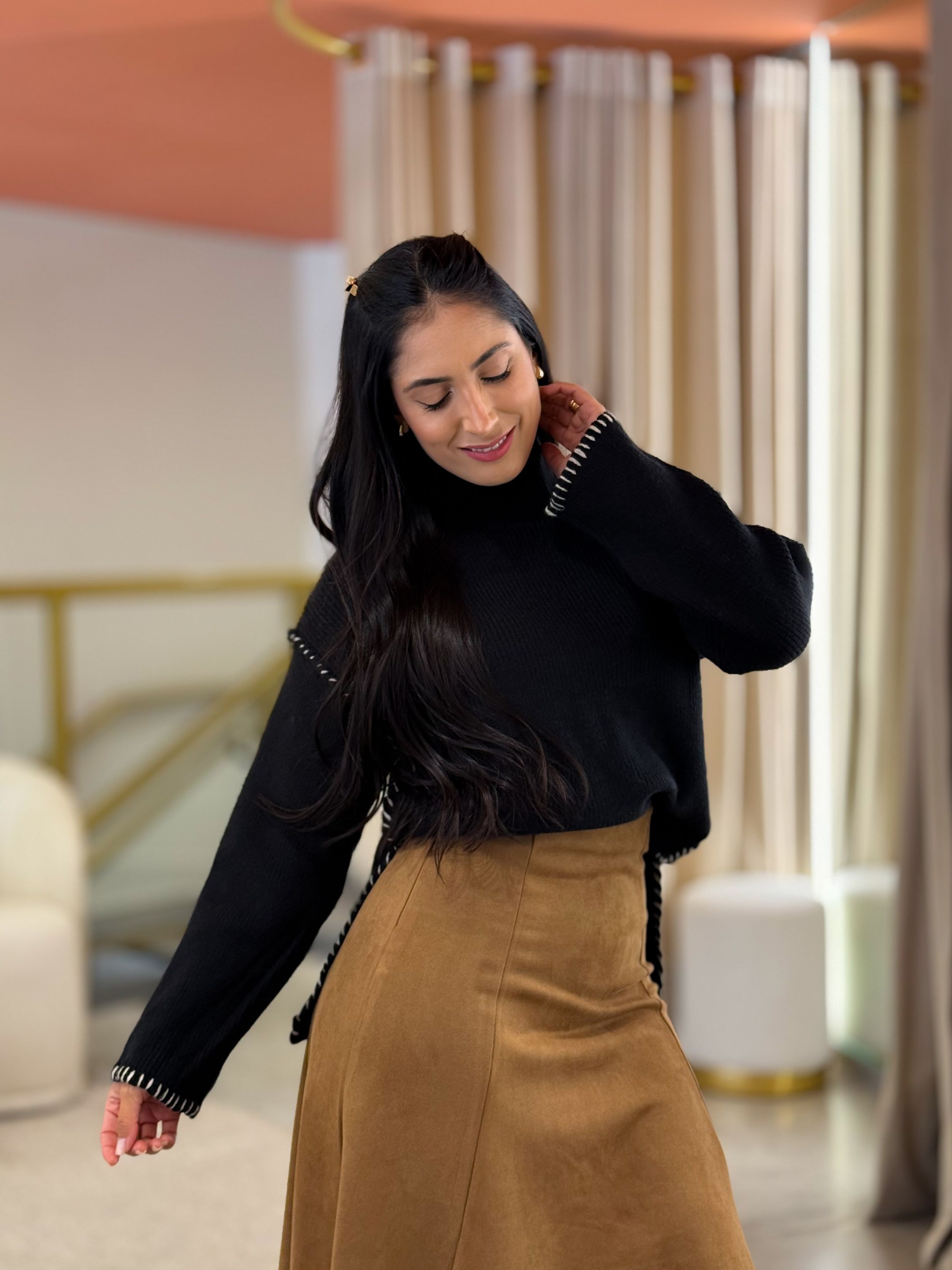 Tricot Paula Preto - Por Katia Vilar Moda Clássica 