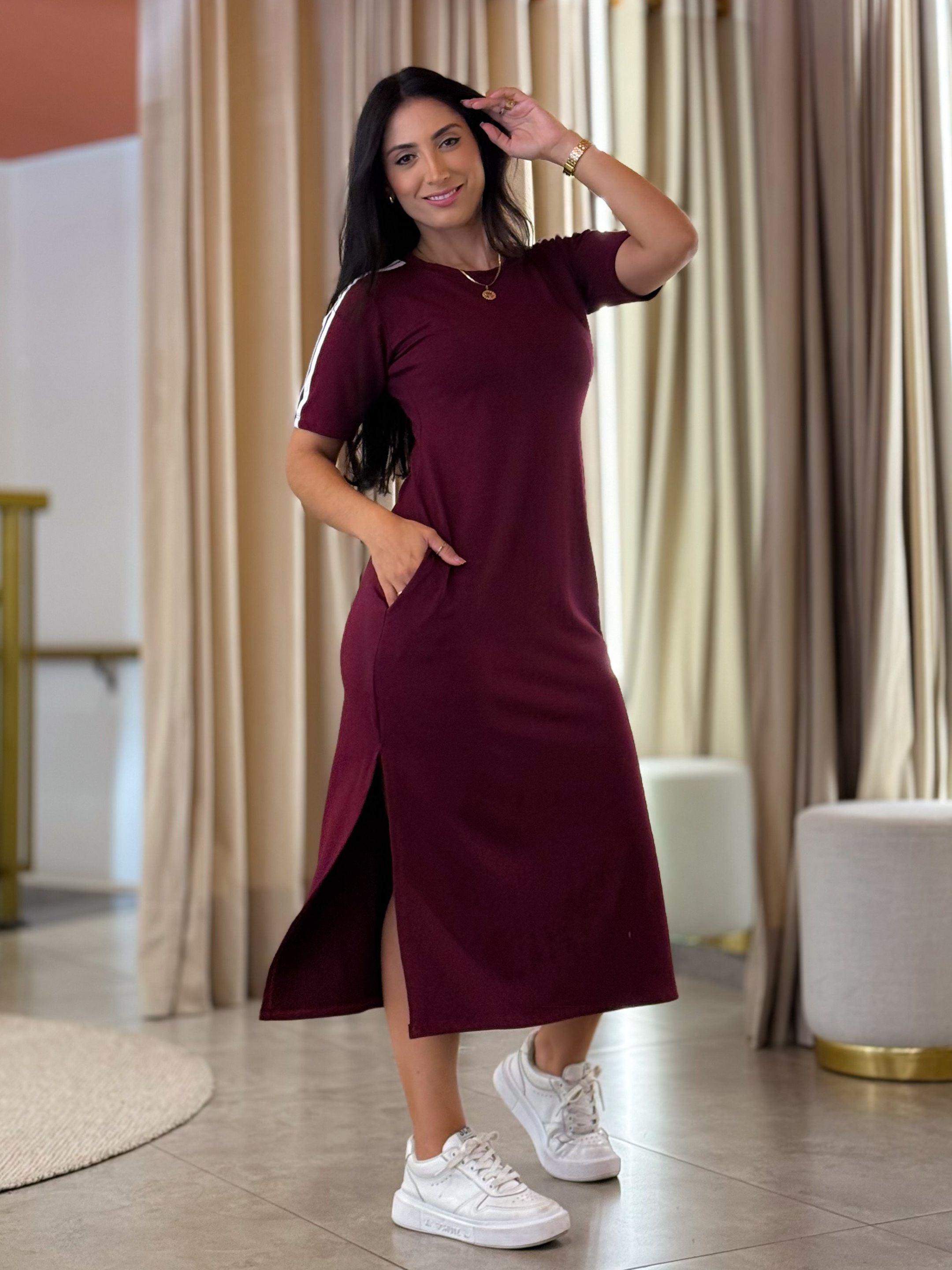 Vestido Roberta Marsala