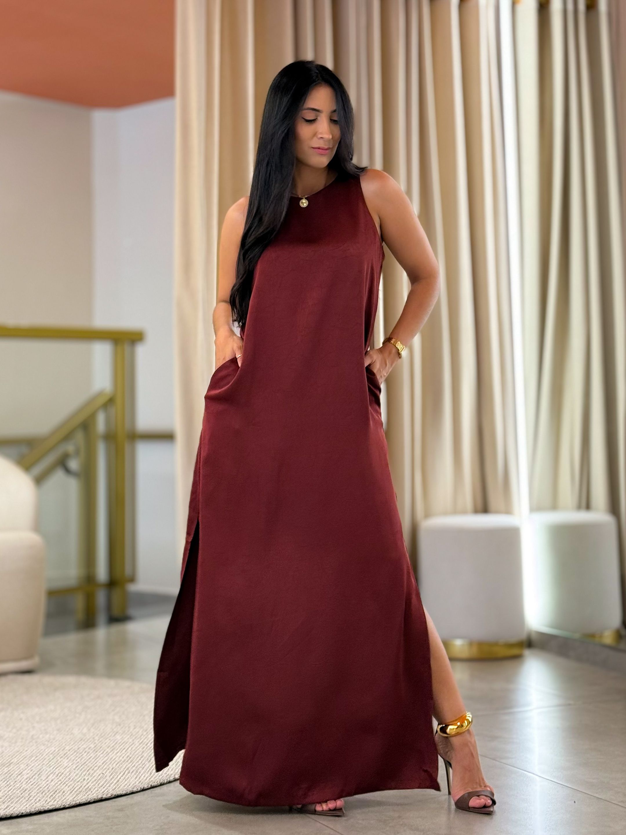 Vestido Ruby Vinho