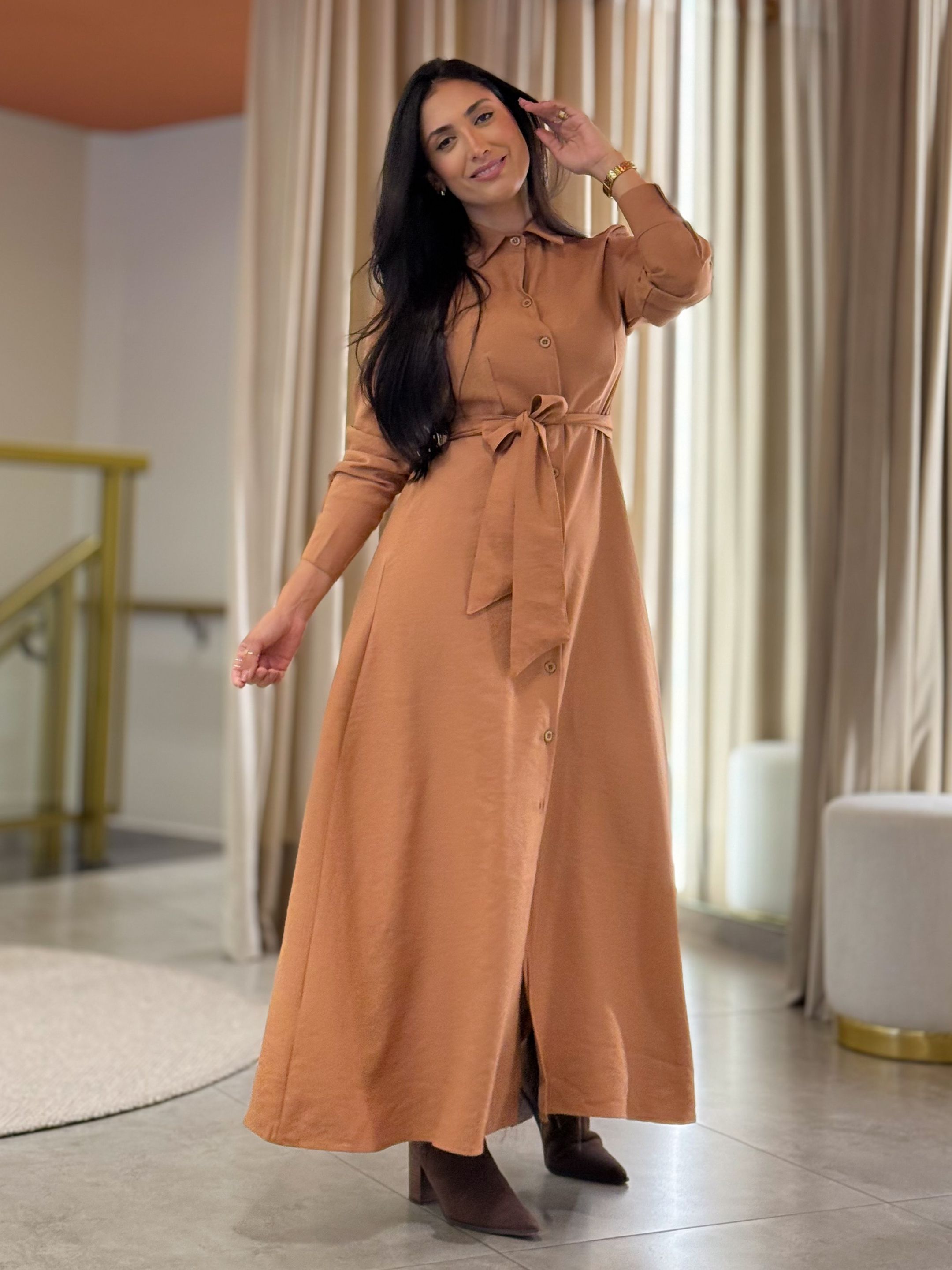 Vestido Samanta Caramelo