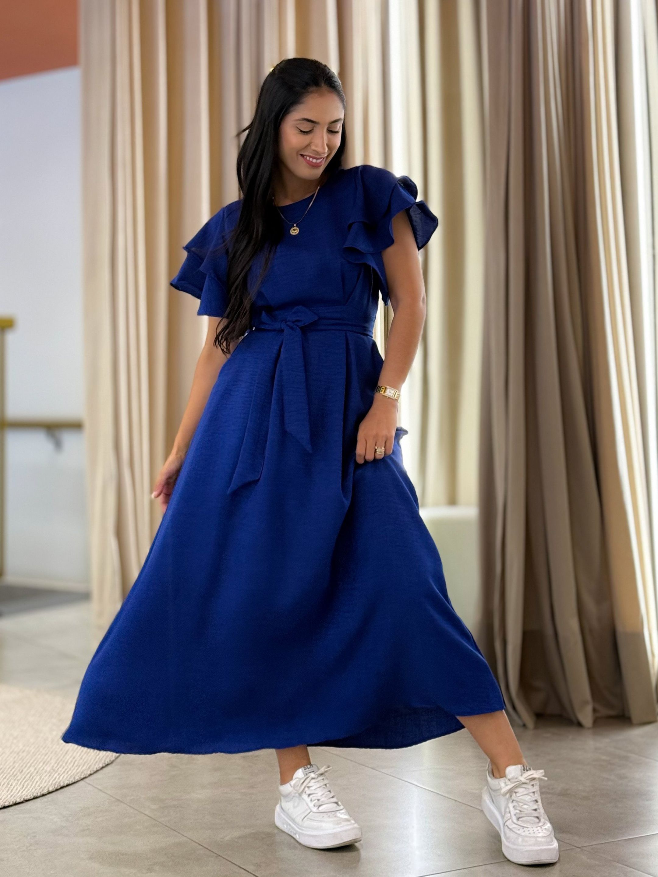 Vestido Suelen Azul Bic
