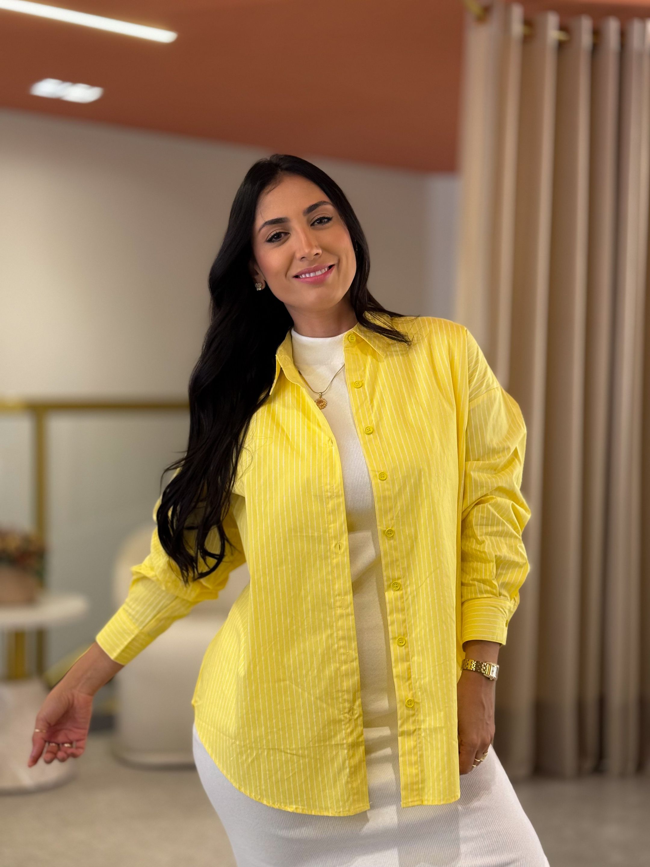 Camisa Sofia Amarelo