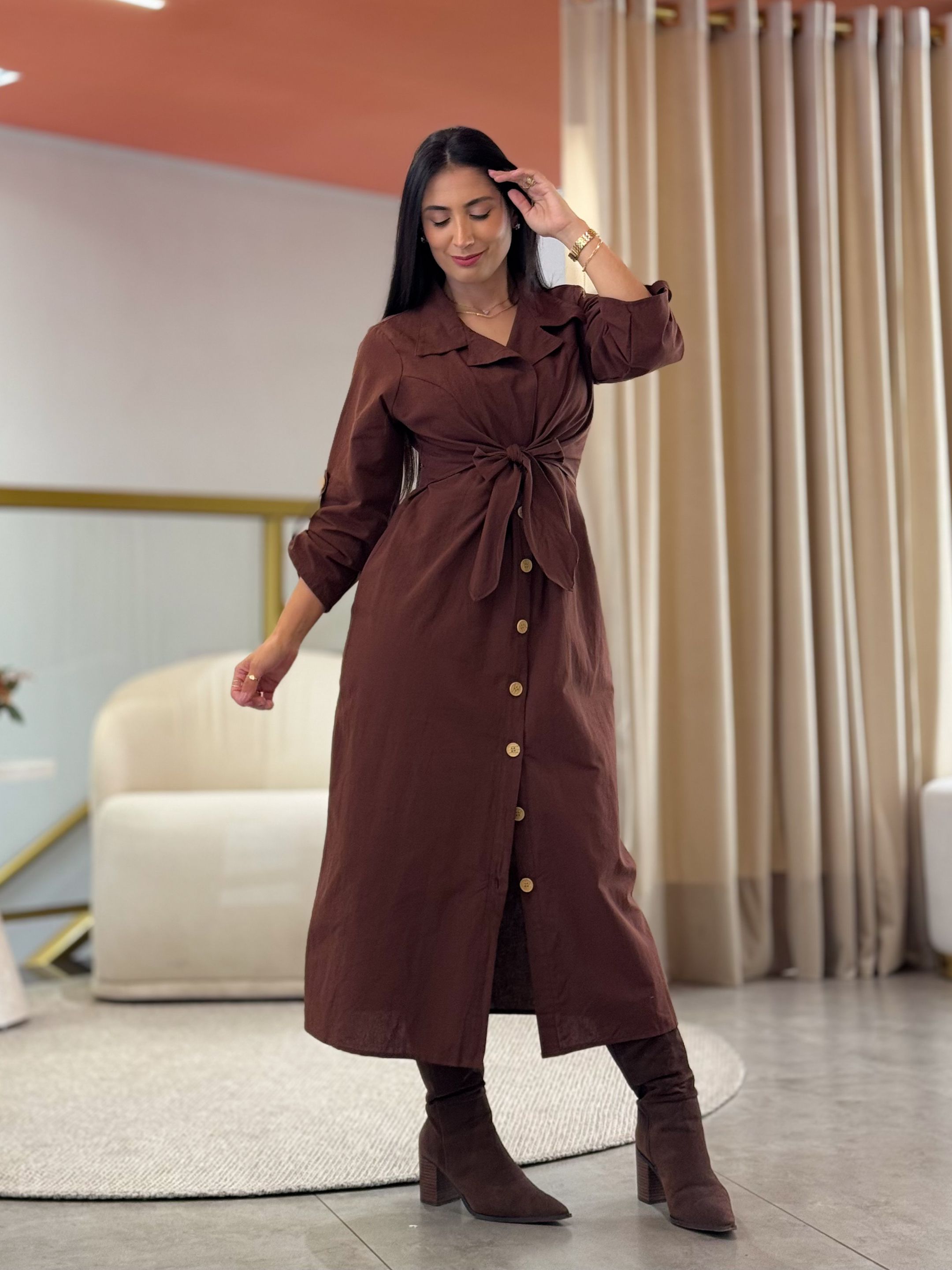 Vestido Kelly Marrom