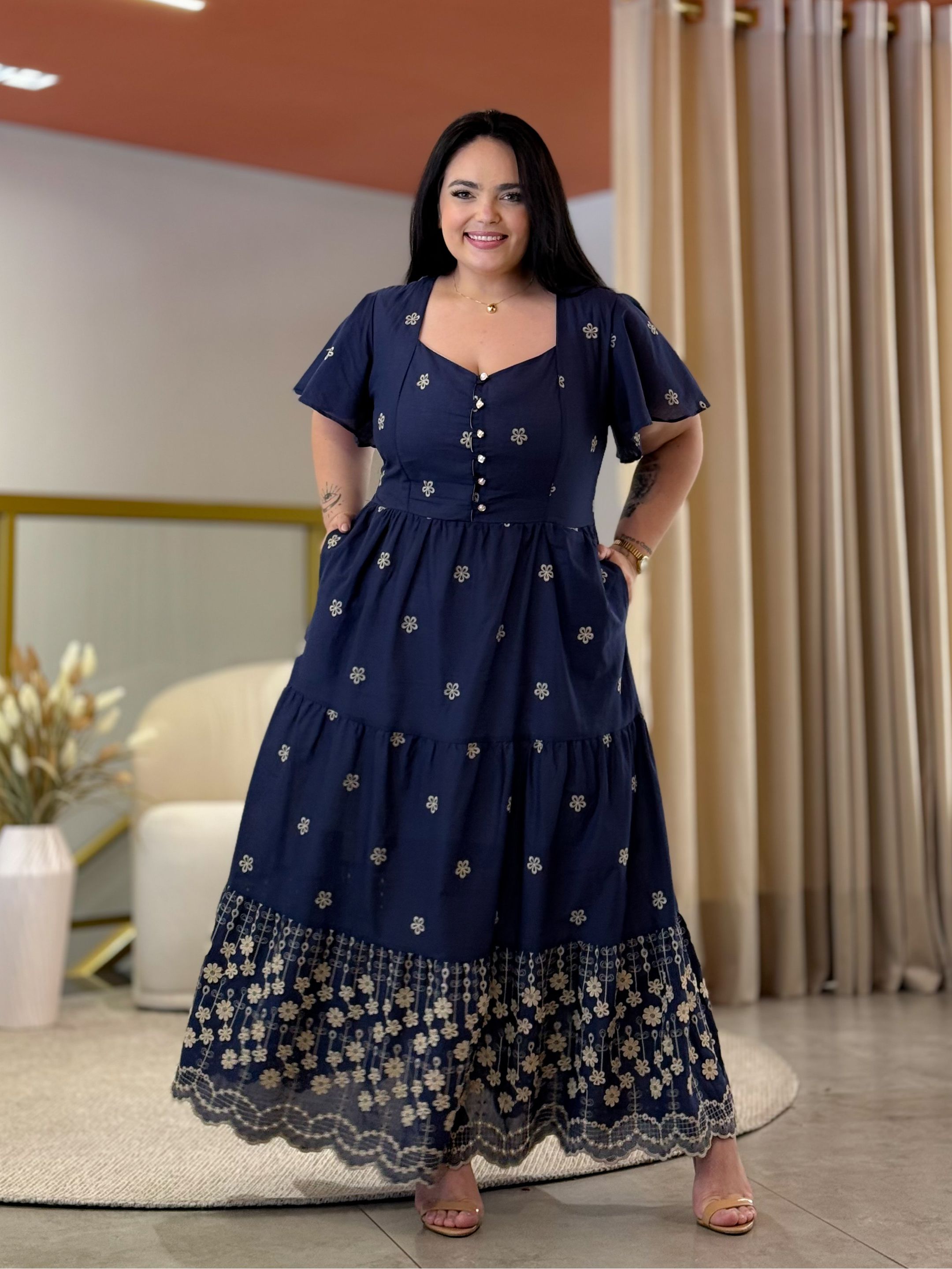 Vestido Livia Azul Floral