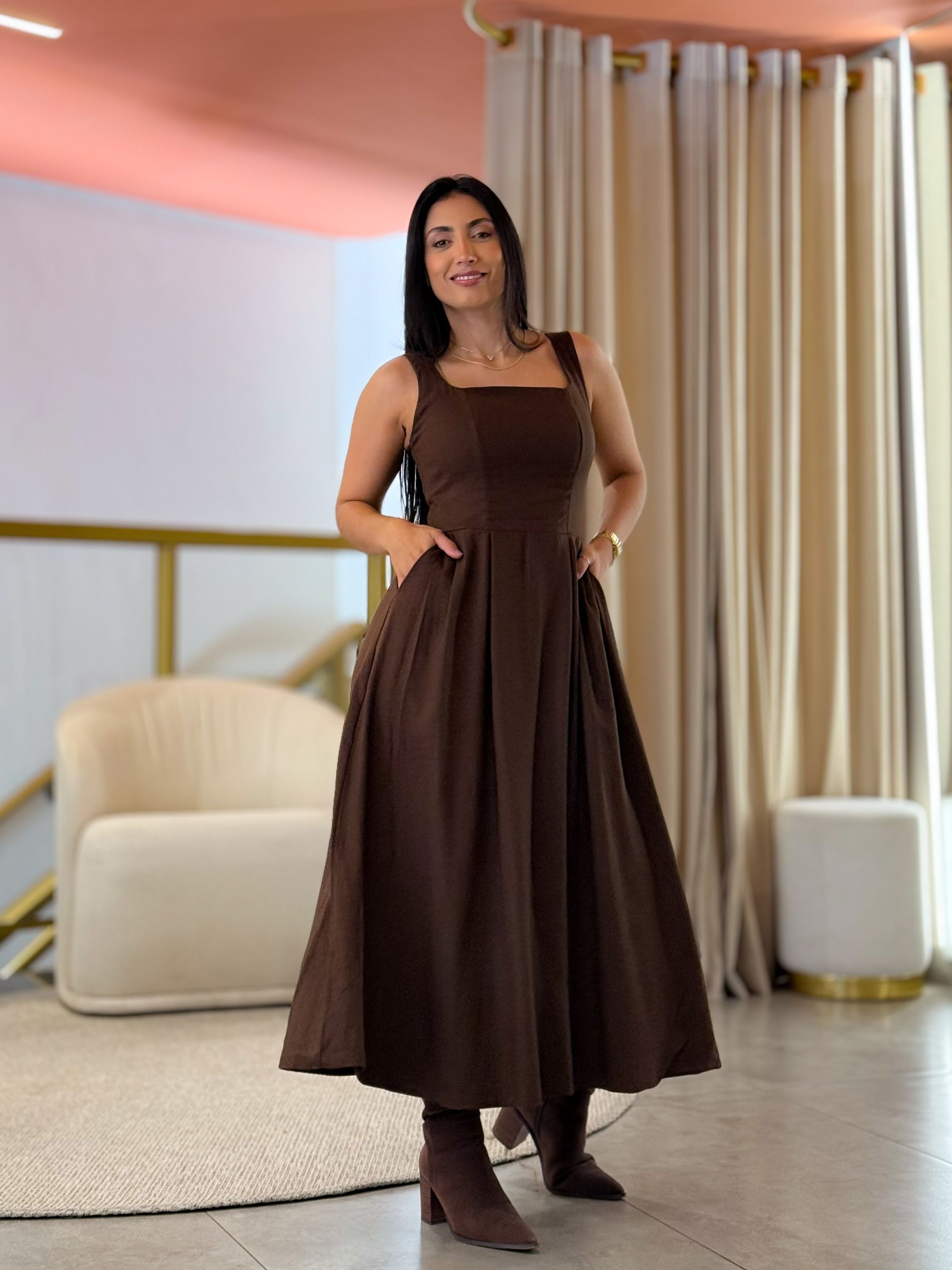 Vestido Vivian Marrom