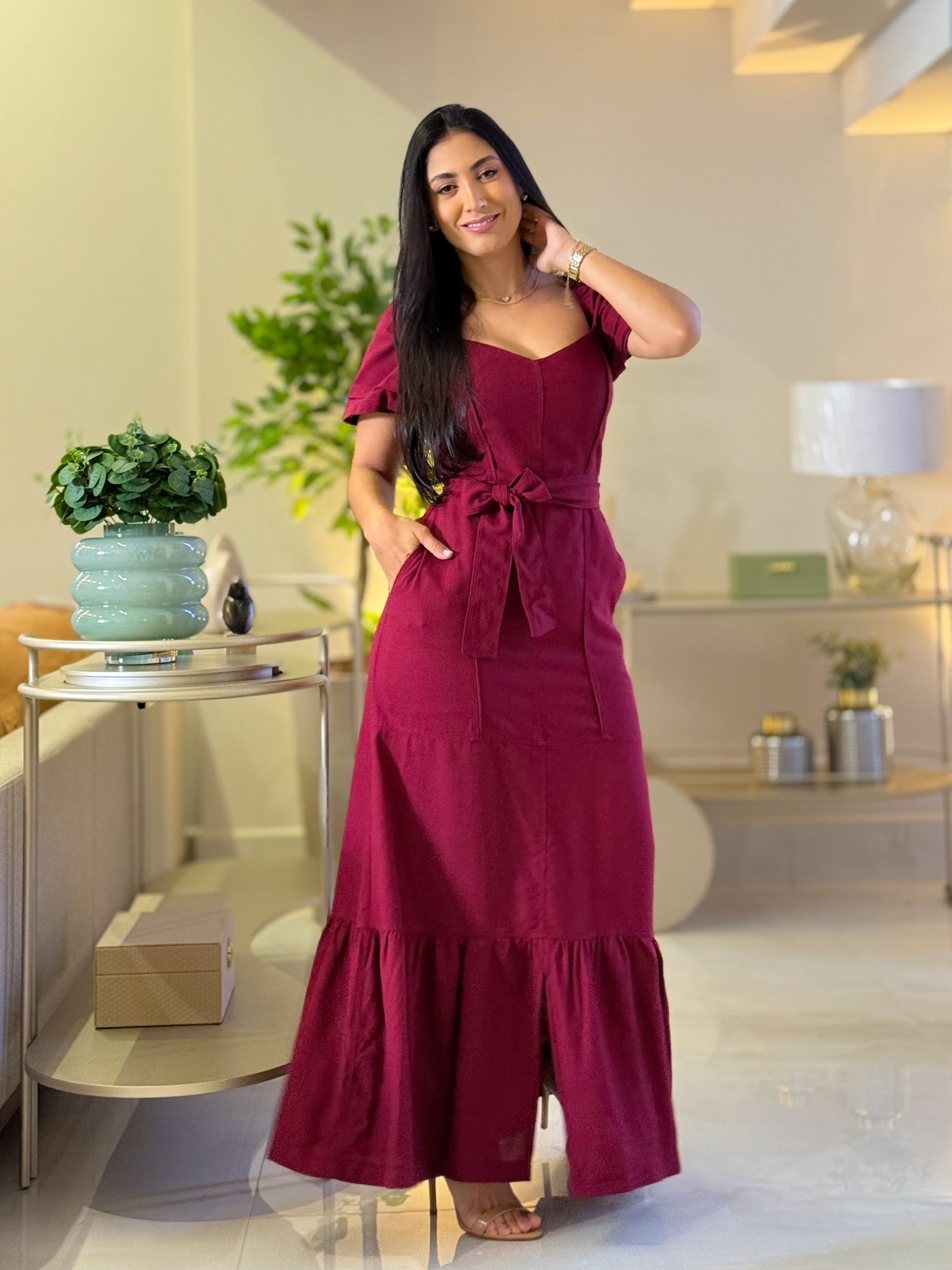 Vestido Juliene Bordo