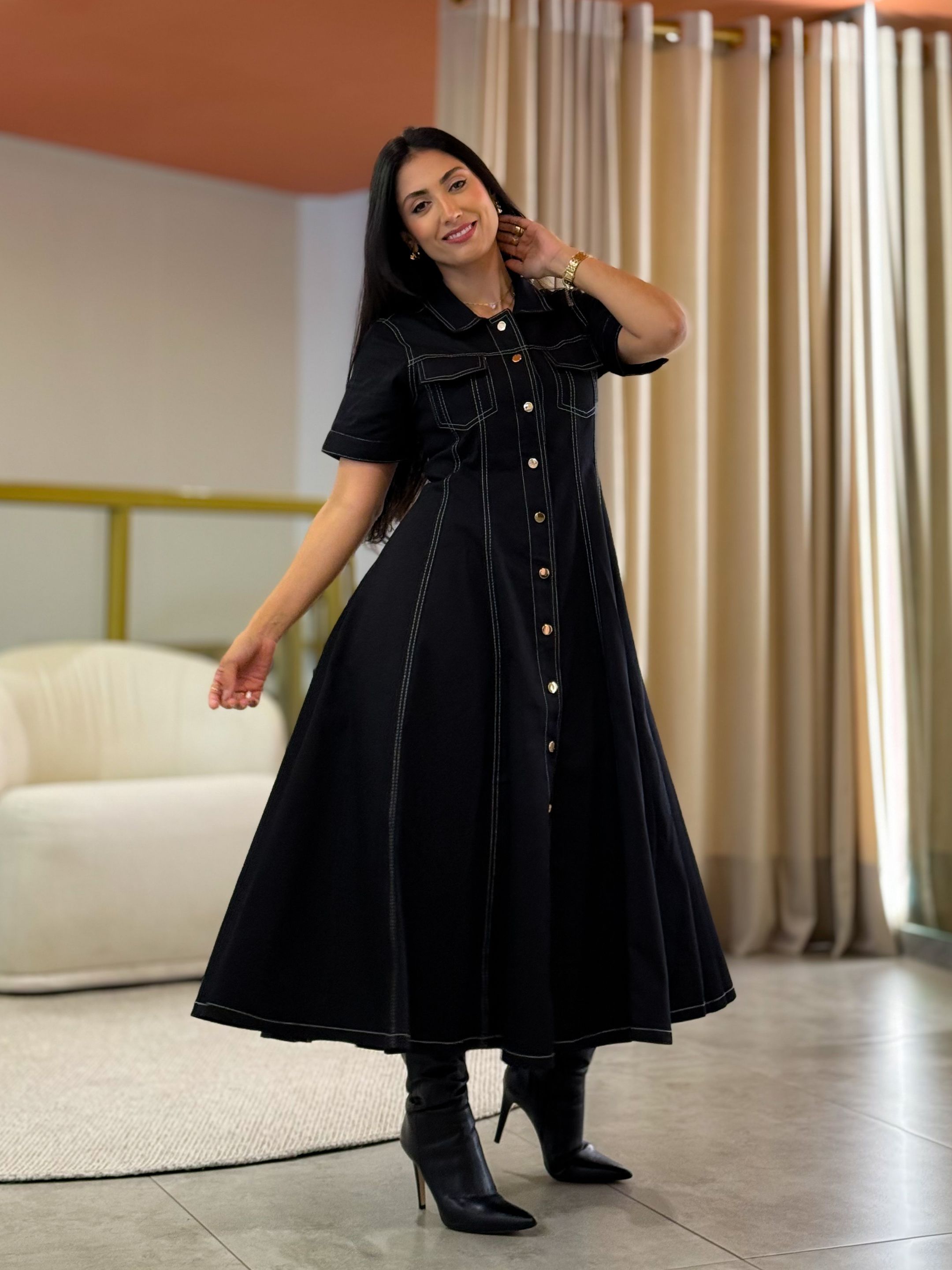 Vestido Rebeca Preto
