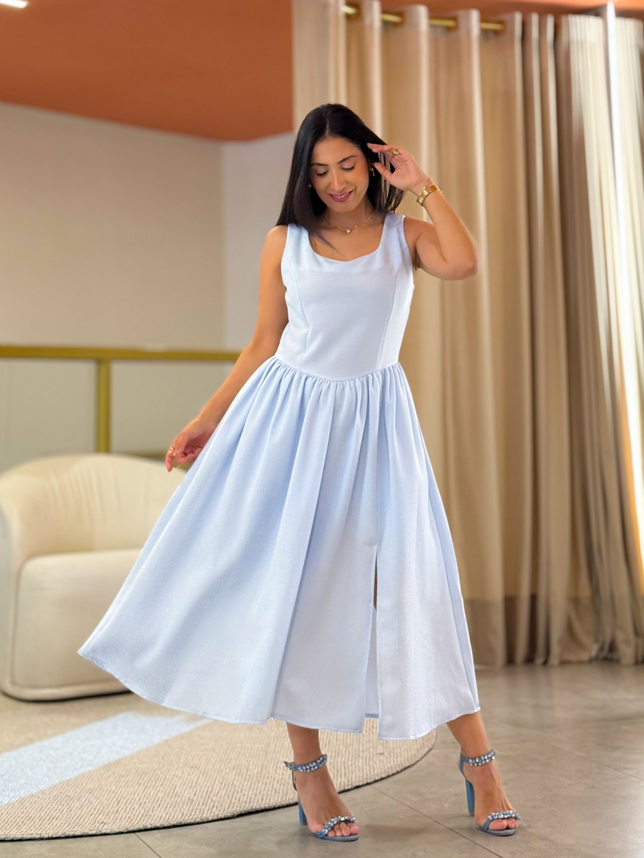 Vestido Clara Azul Bebe