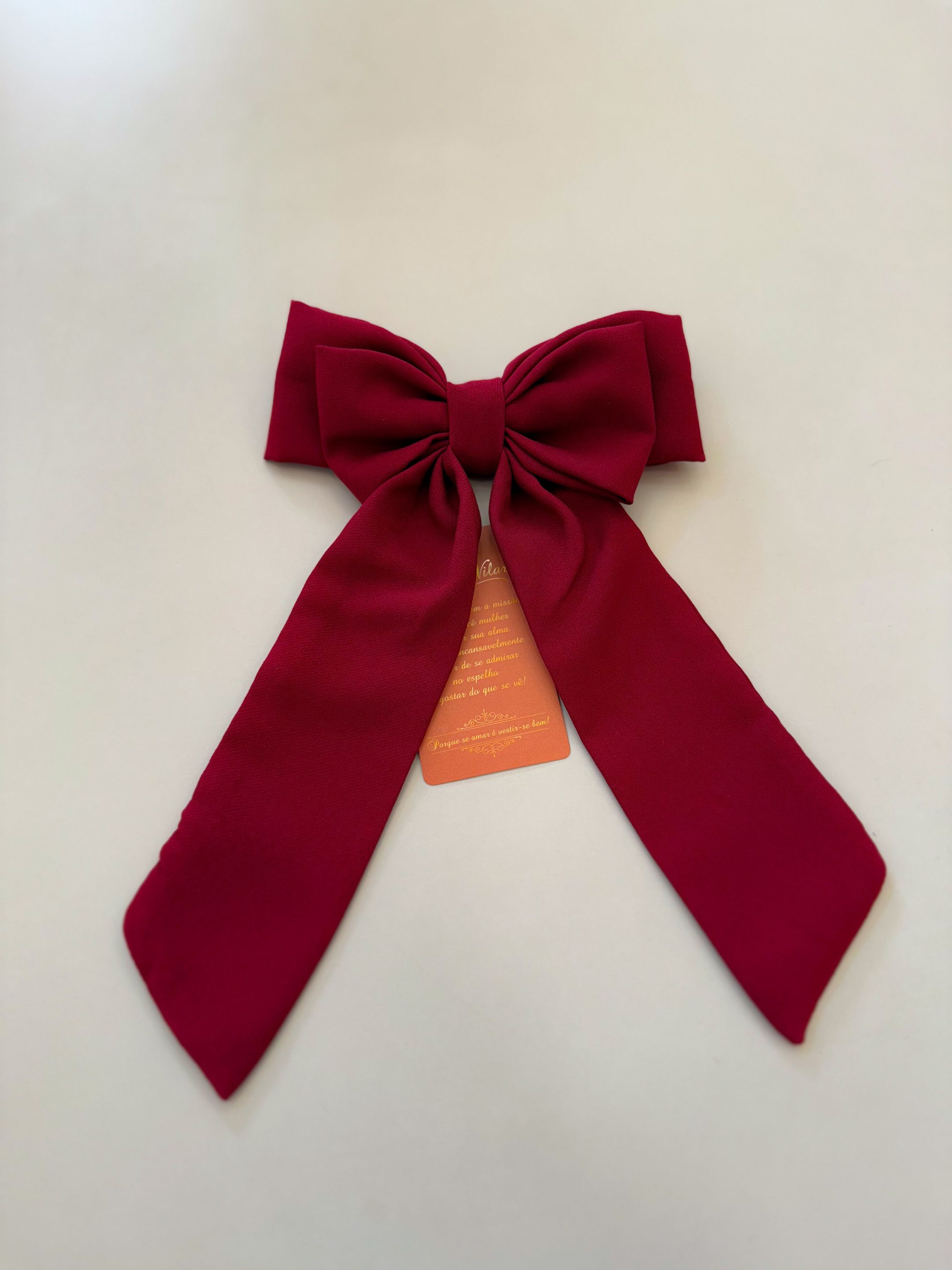 Laço De Luxo Bordo - Por Katia Vilar Moda Clássica 