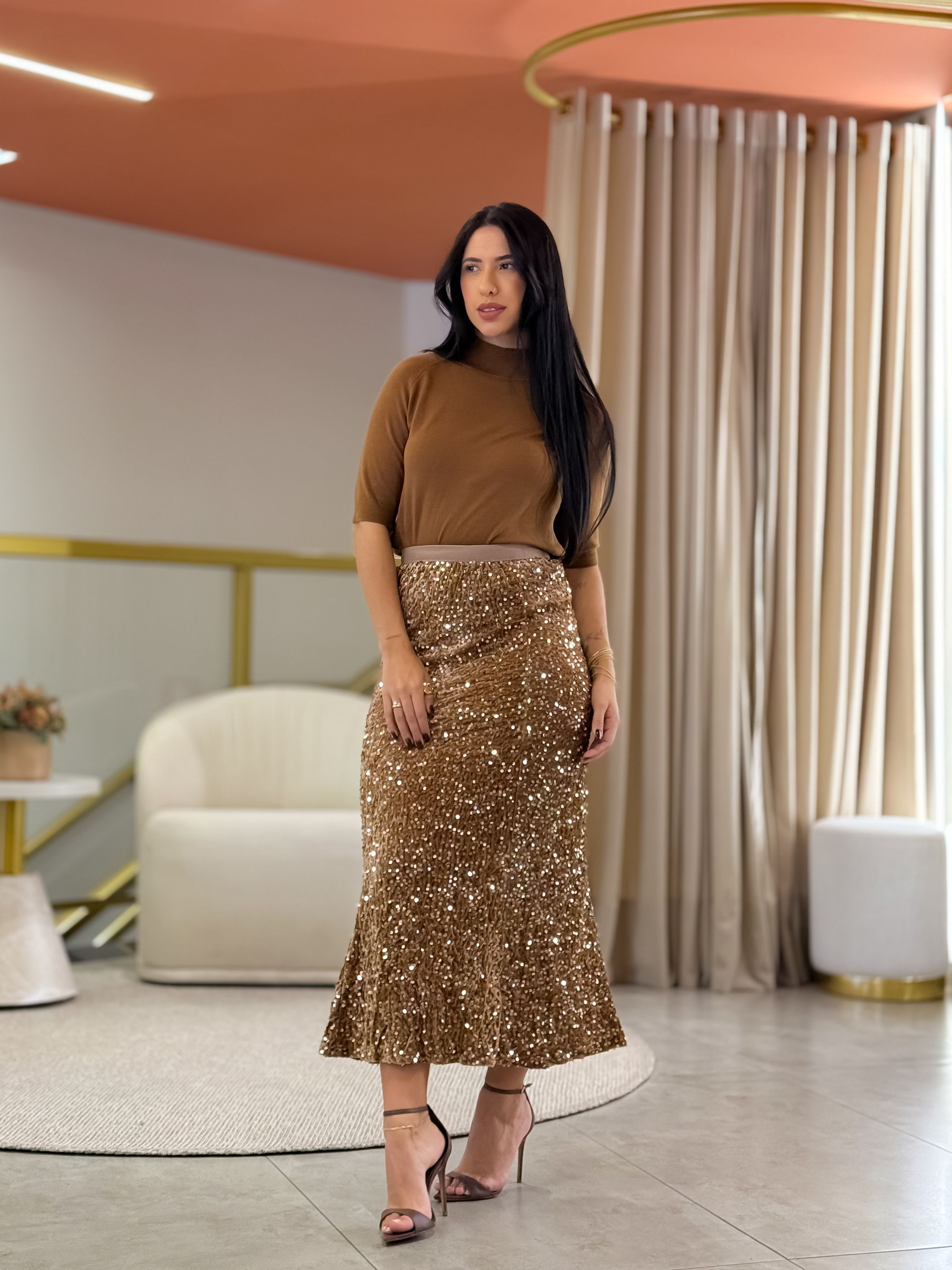 Saia Cloe Dourada