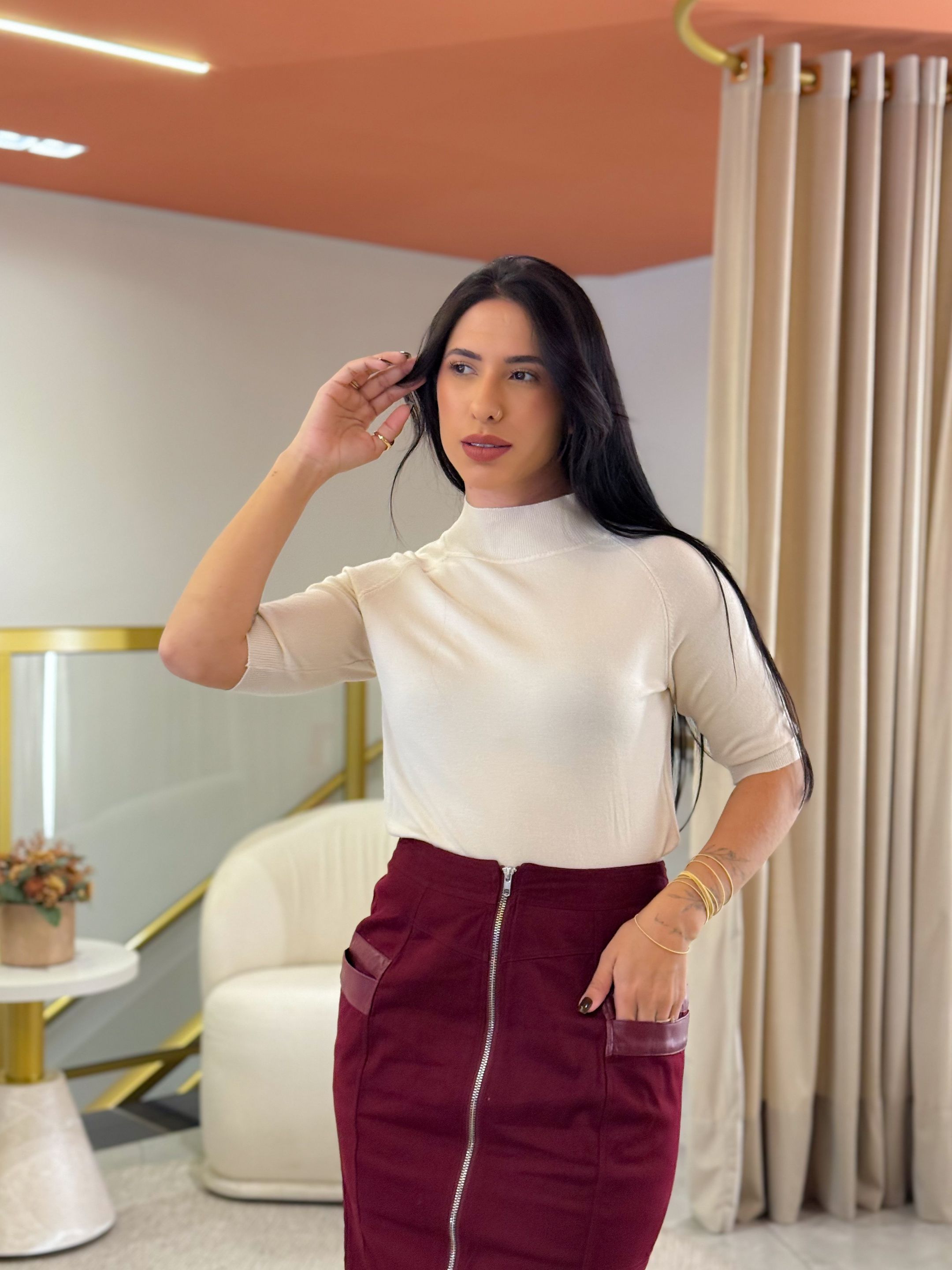 Blusa Camila Bege