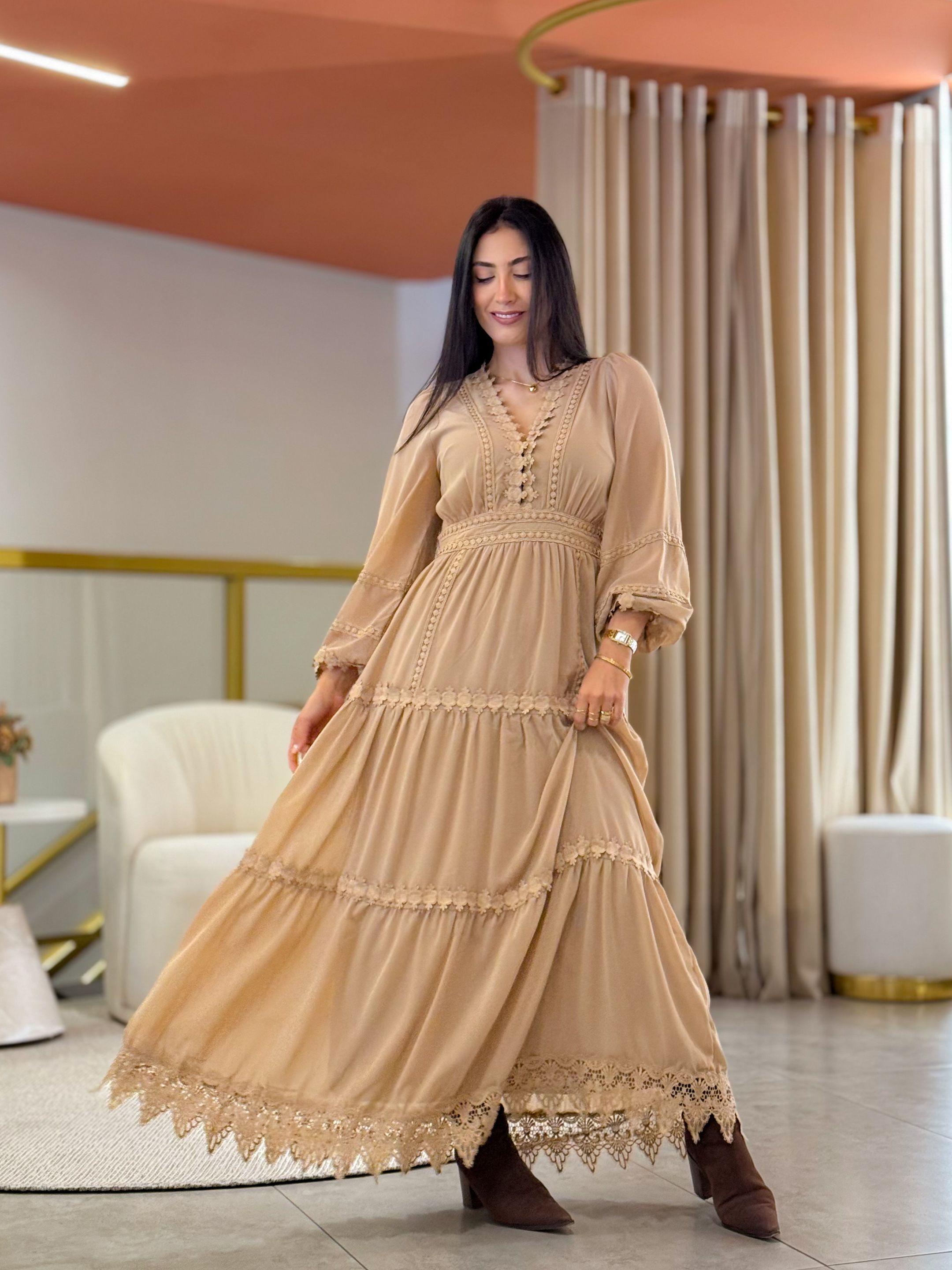 Vestido Silmara Capuccino