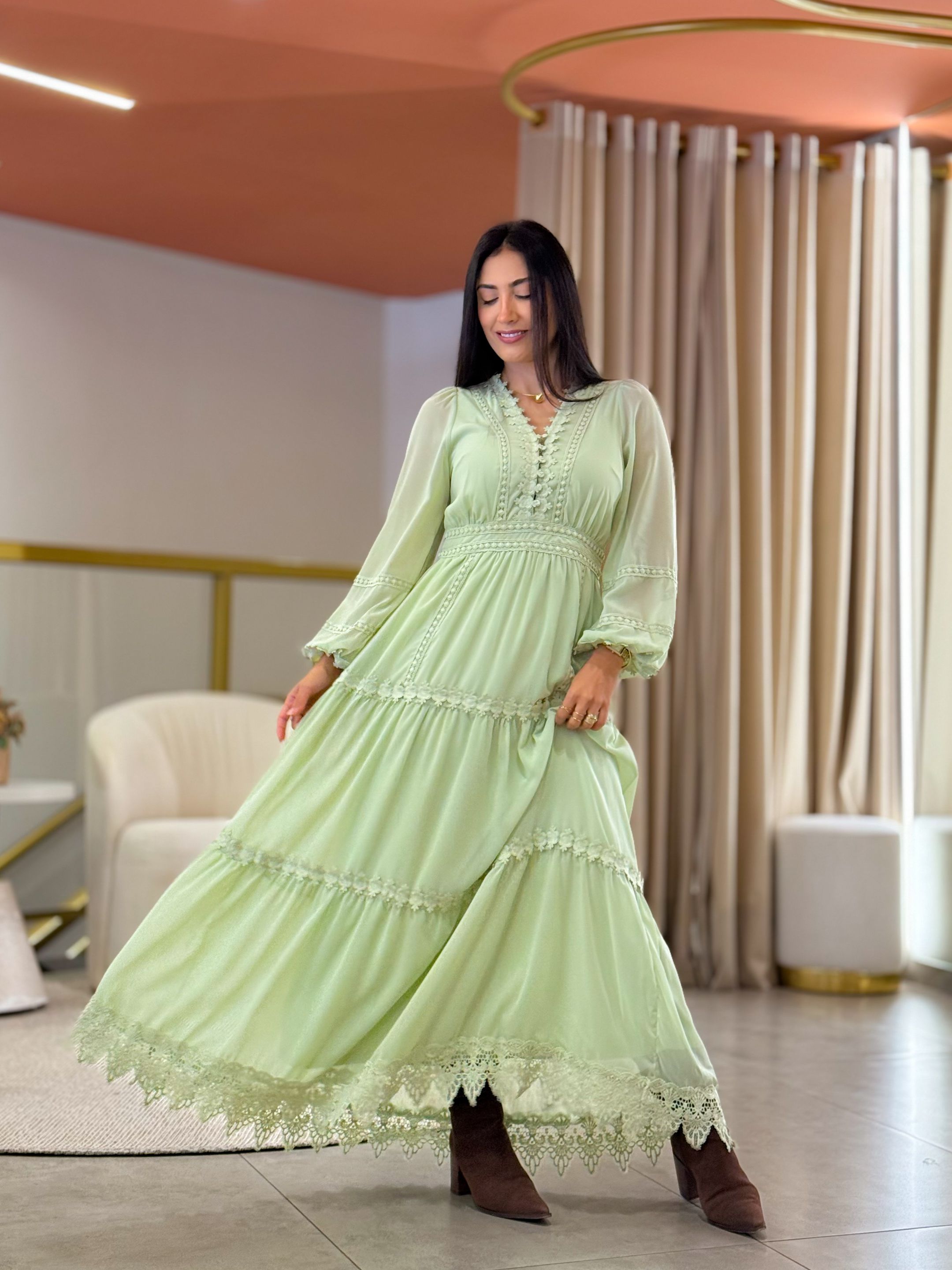 Vestido Silmara Verde Menta