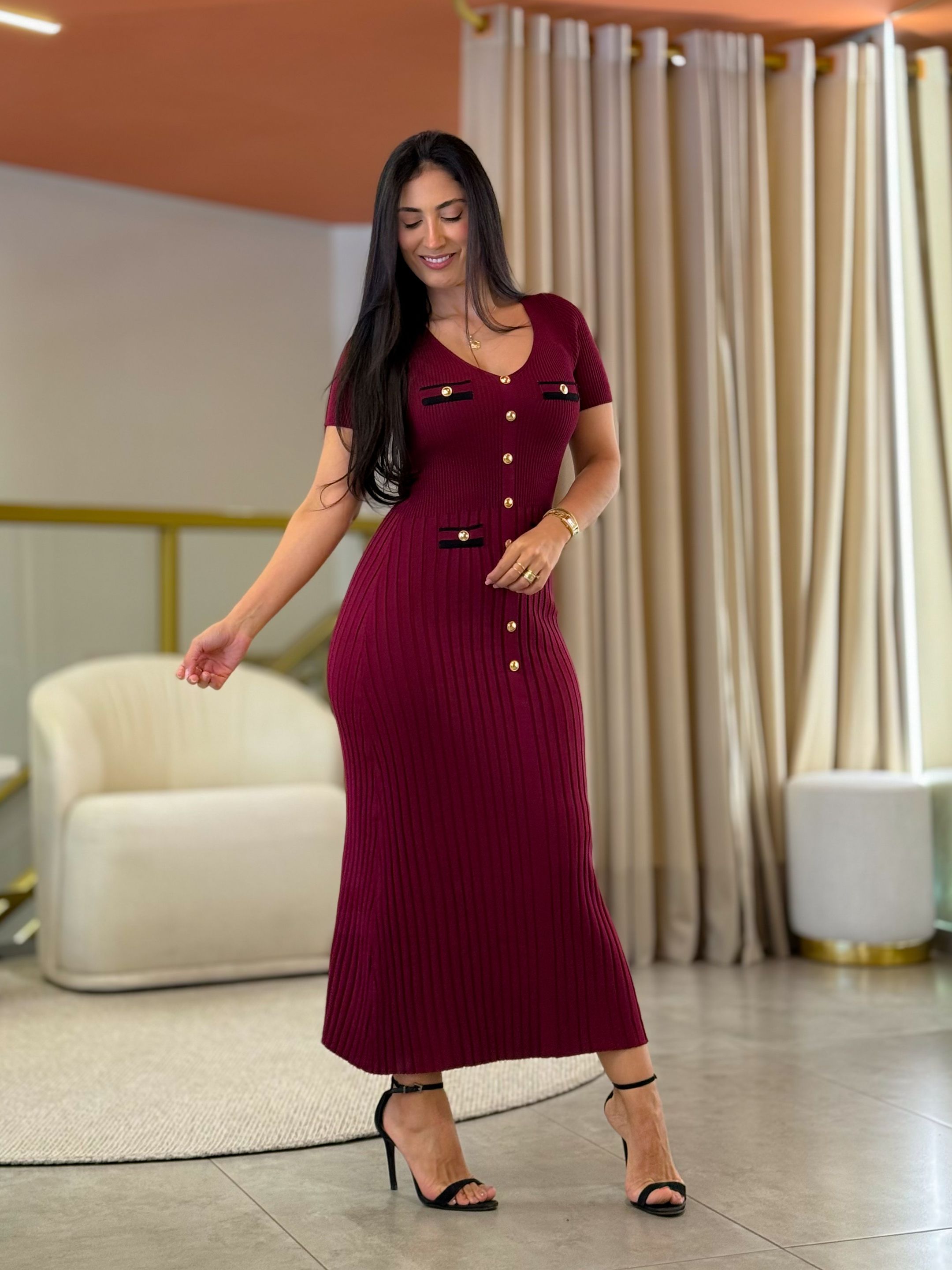 Vestido Emilia Bordo