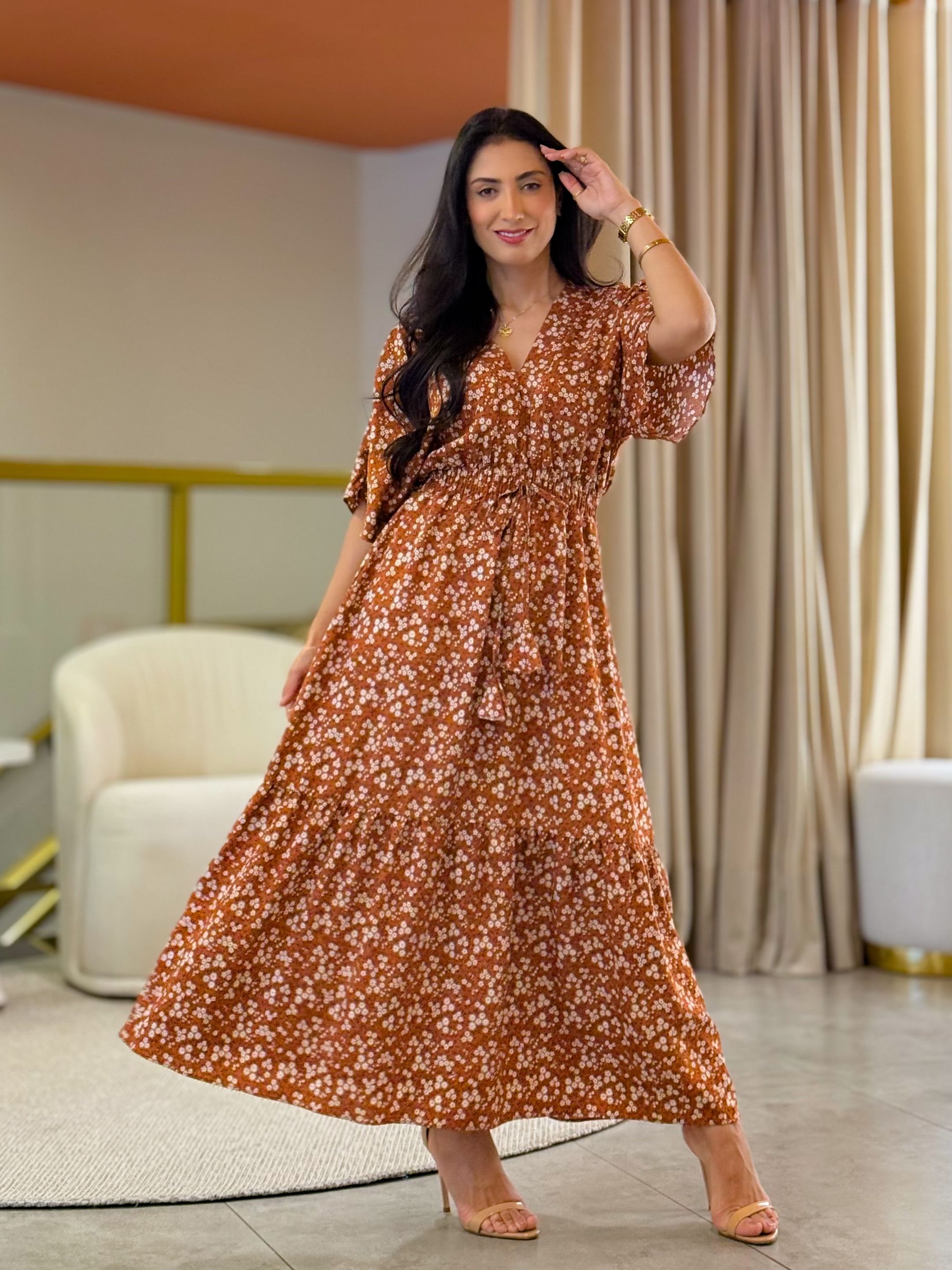 Vestido Mari Terracota