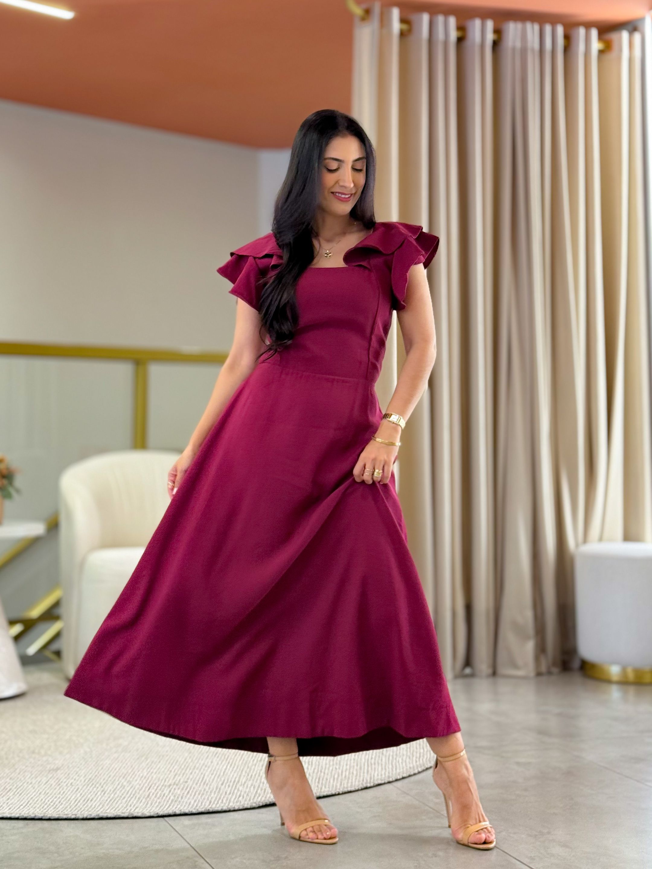 Vestido Ane Marsala