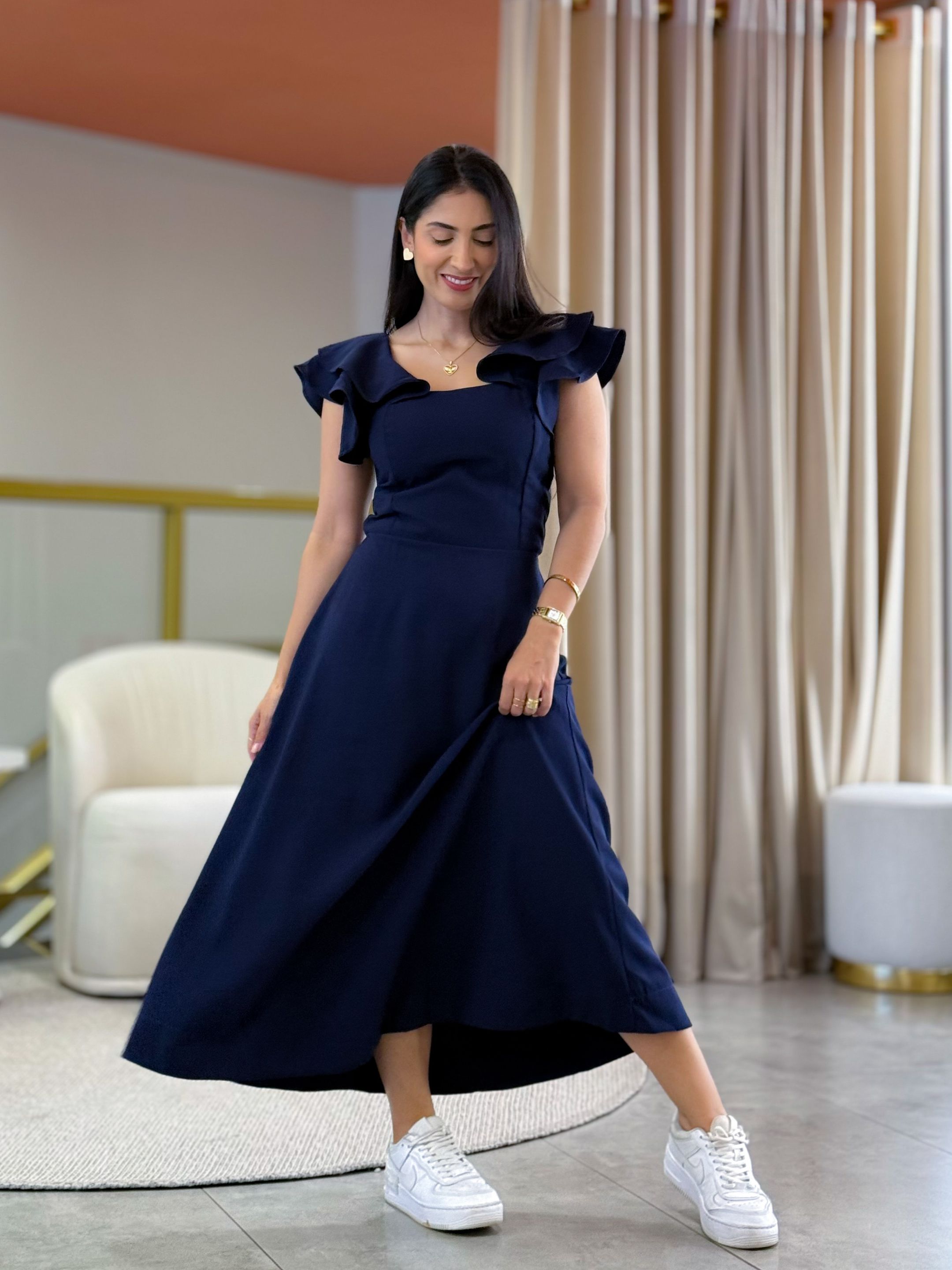 Vestido Ane Azul Marinho