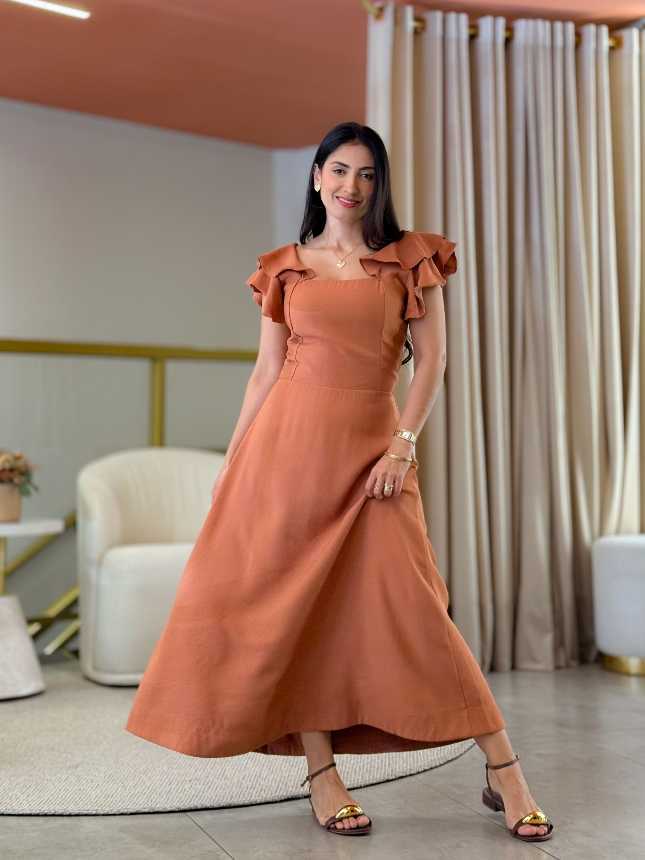 Vestido Ane Caramelo