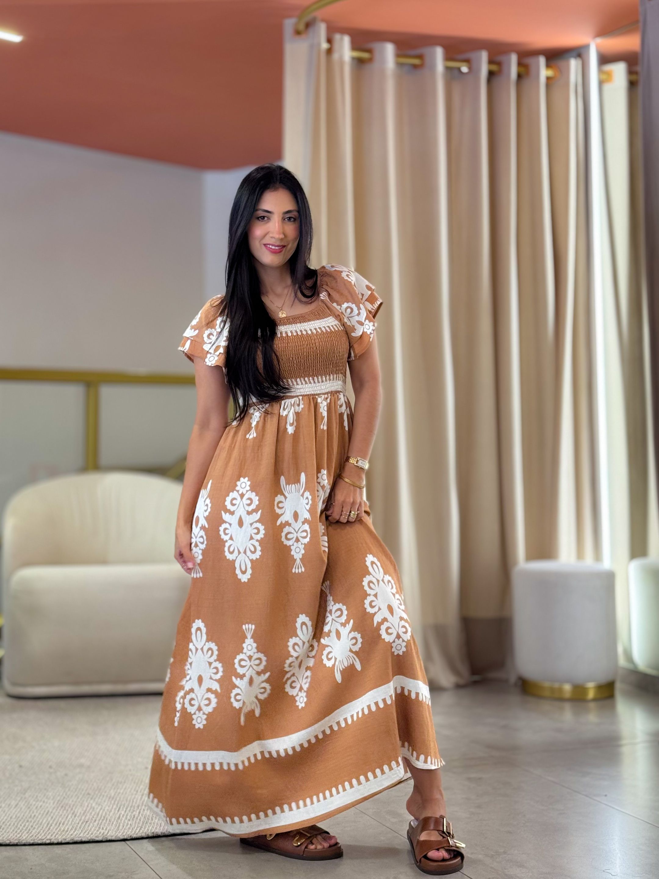 Vestido Carol Nude