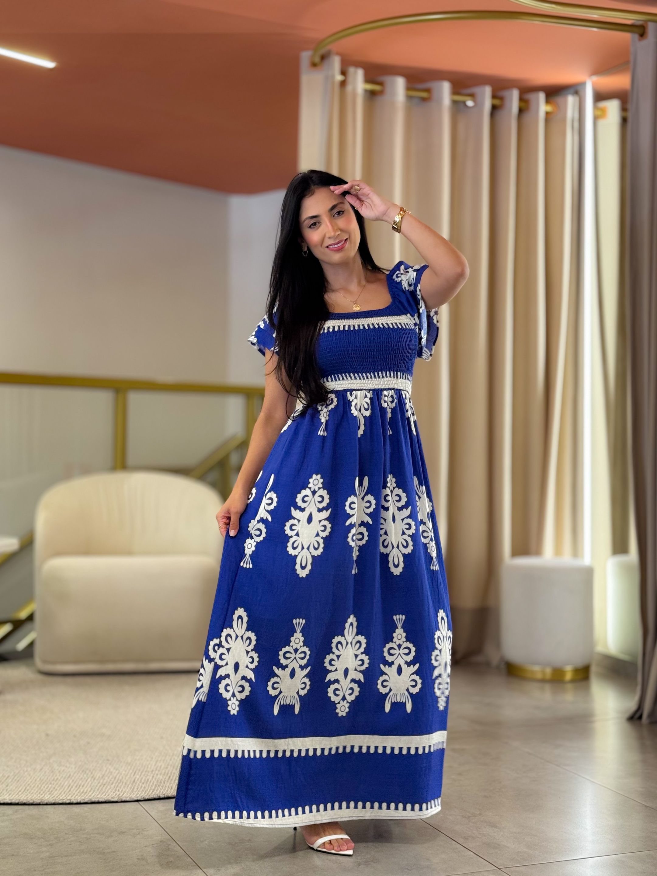 Vestido Carol Azul