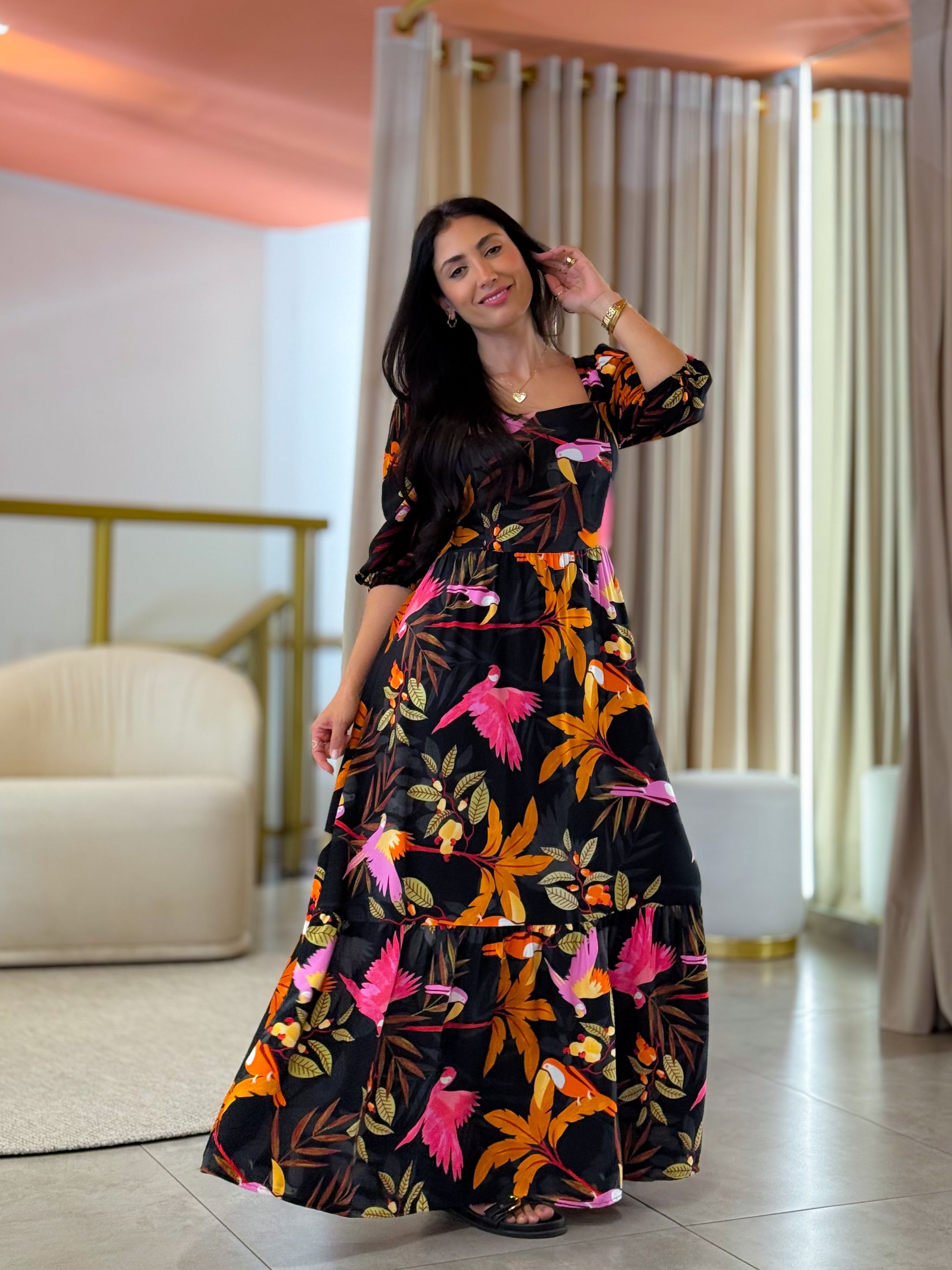 Vestido Clarice Preto Tucano