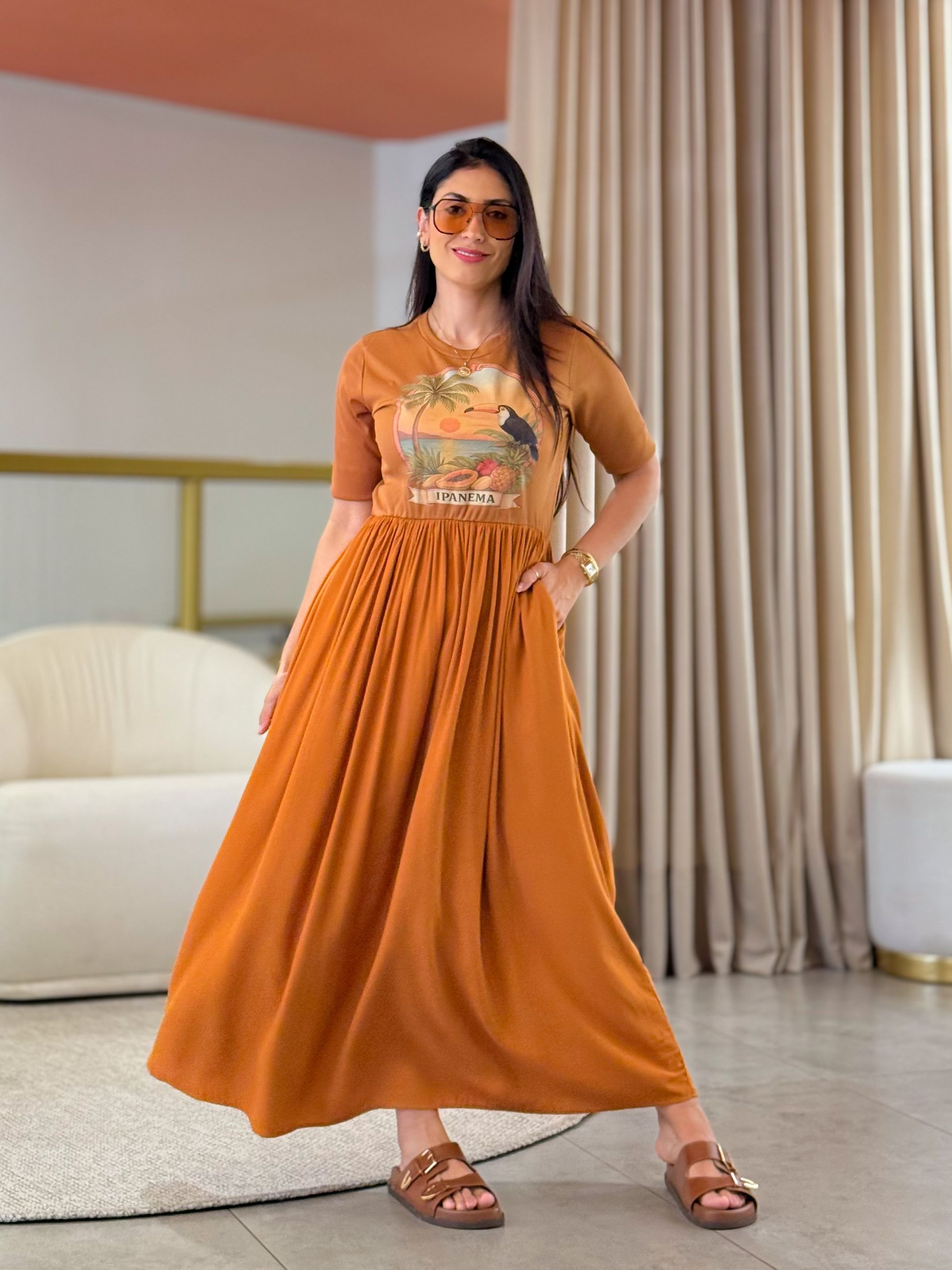 Vestido Kiara Caramelo Tucano