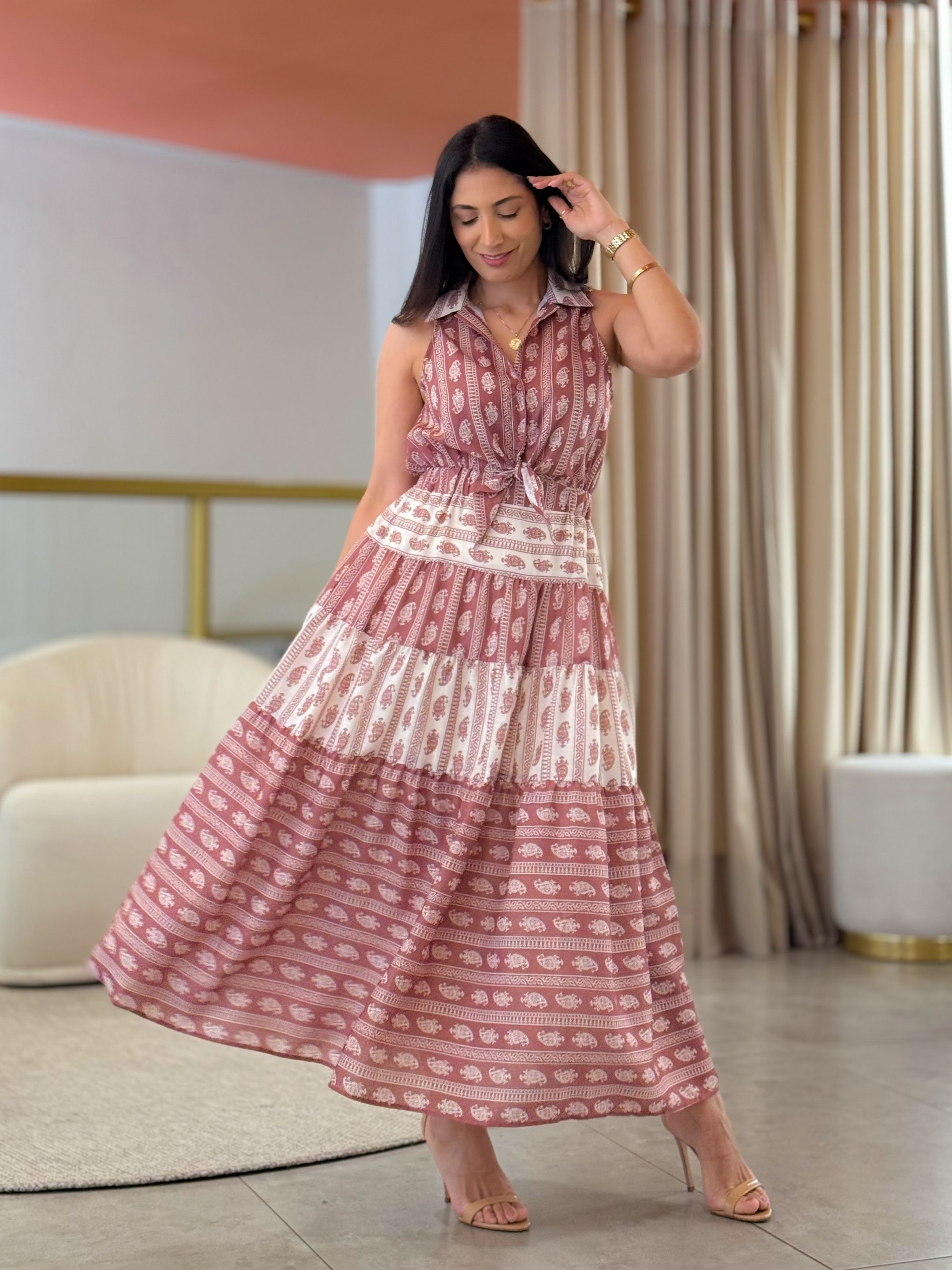Vestido Flora Rose E Off White