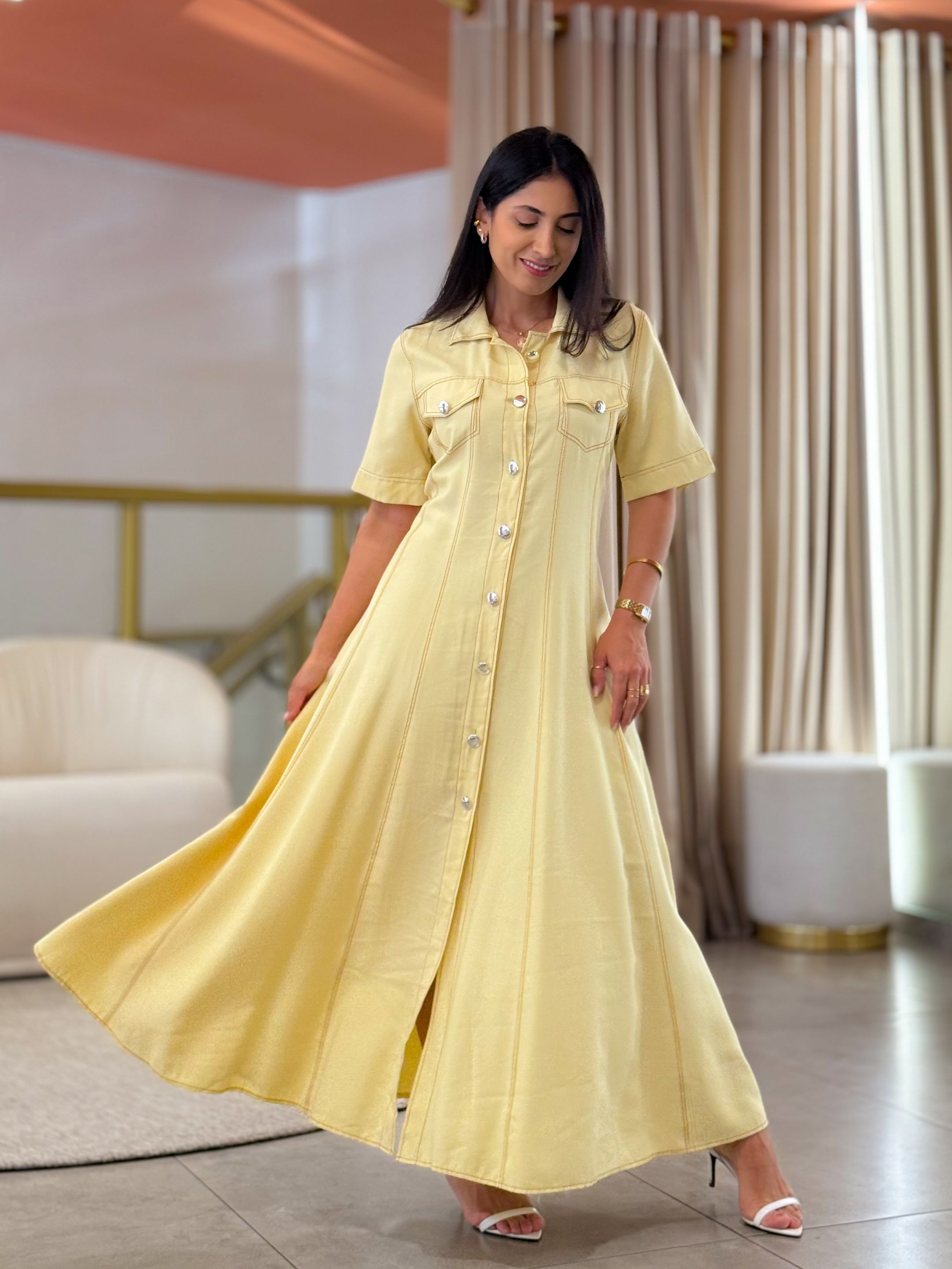 Vestido Maite Amarelo