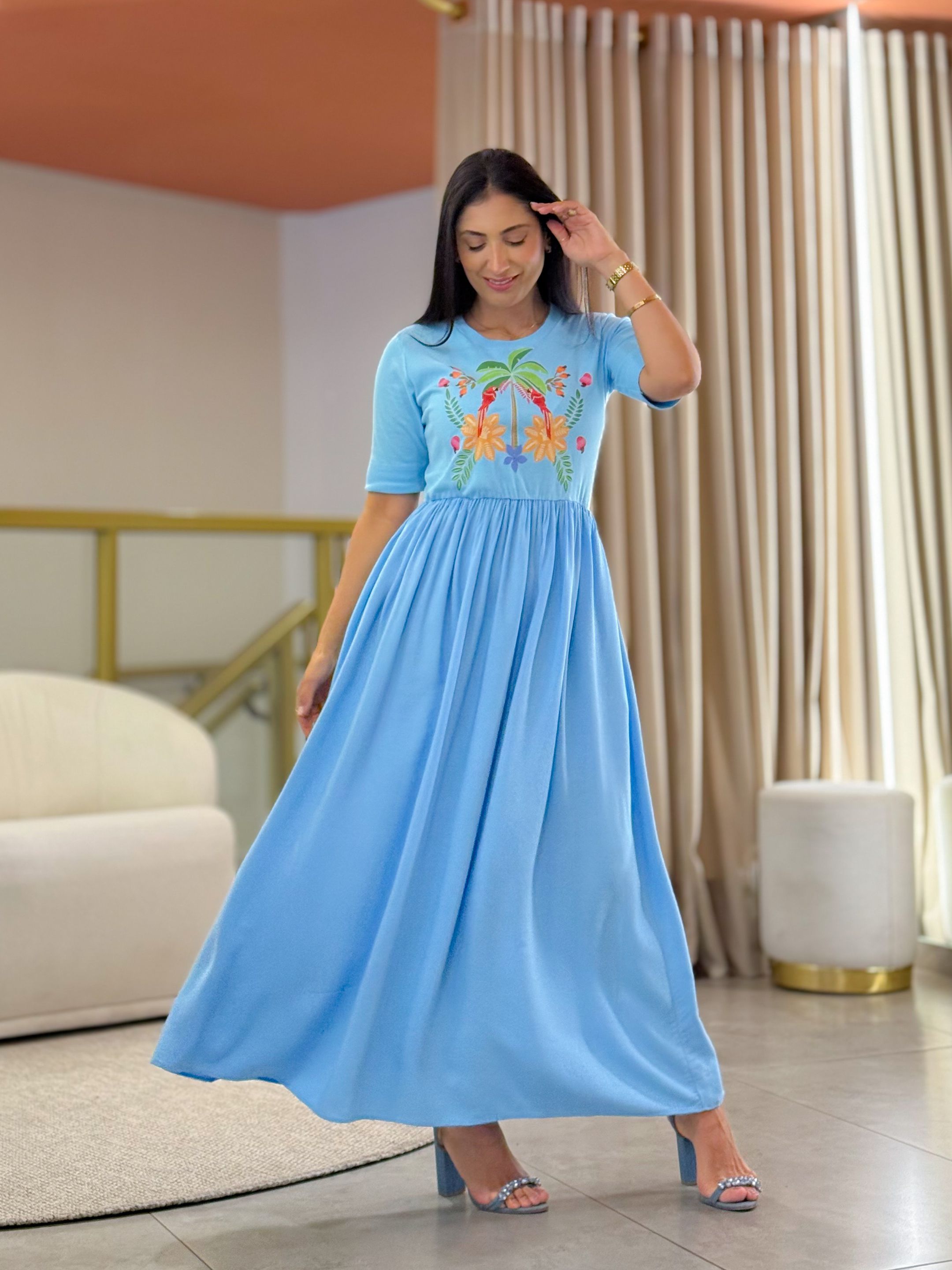 Vestido Kiara Azul Bebe