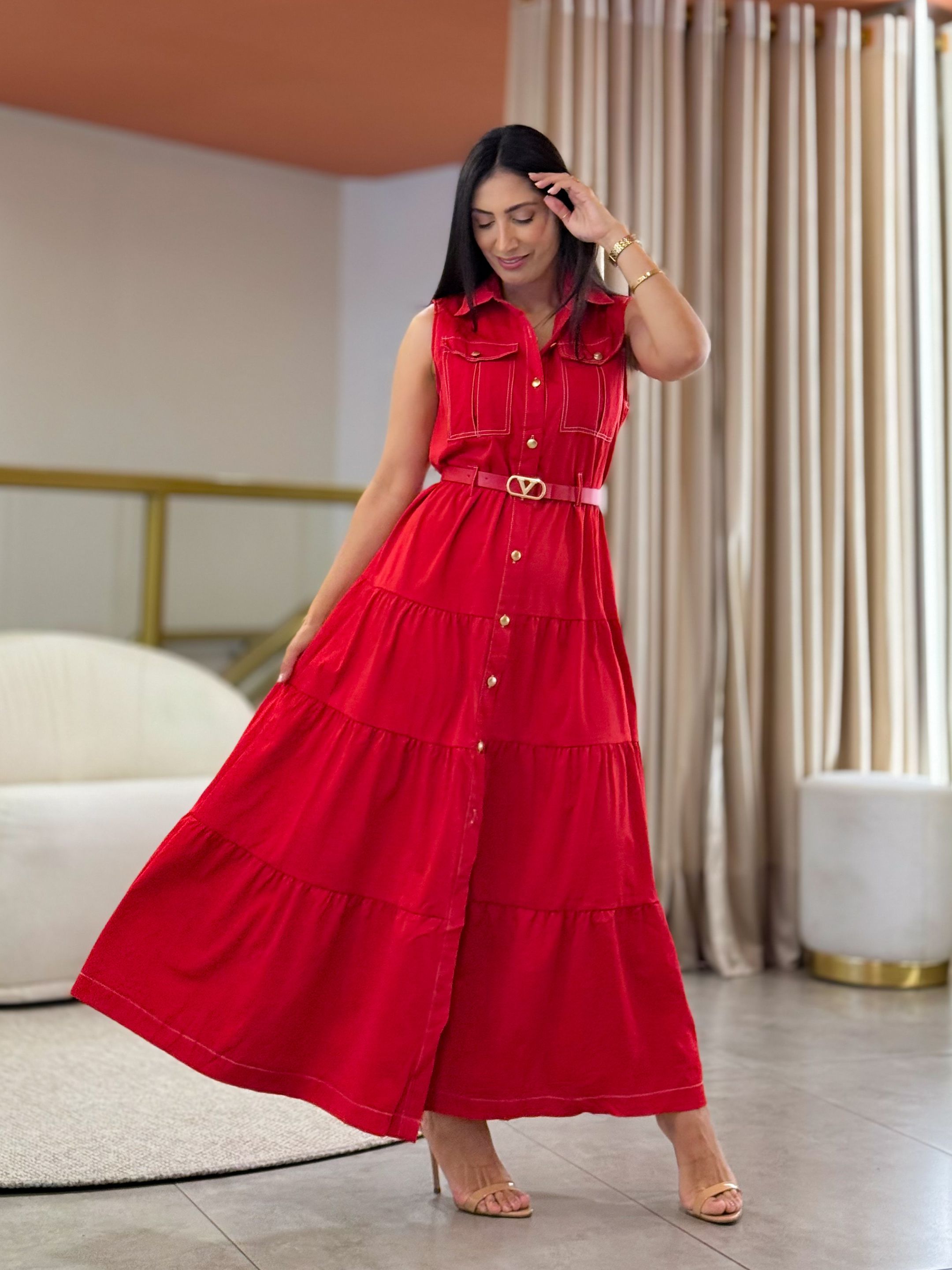 Vestido Isabel Vermelho