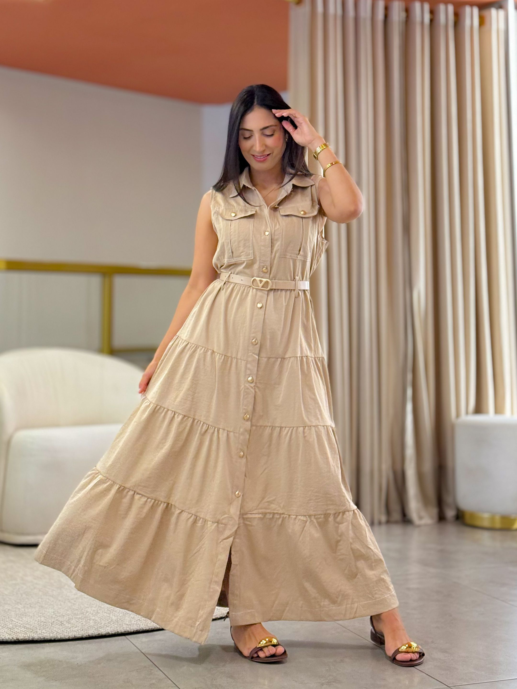 Vestido Isabel Nude