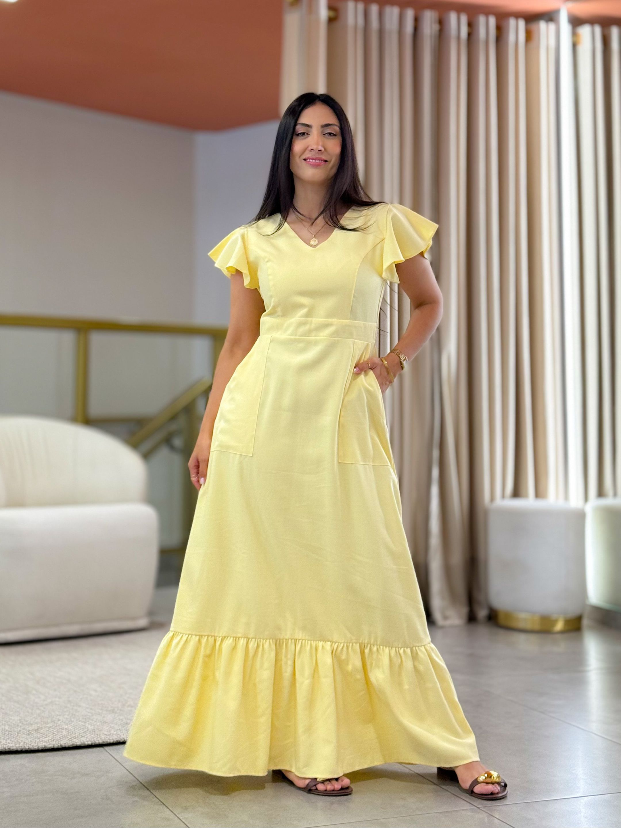 Vestido Sara Amarelo