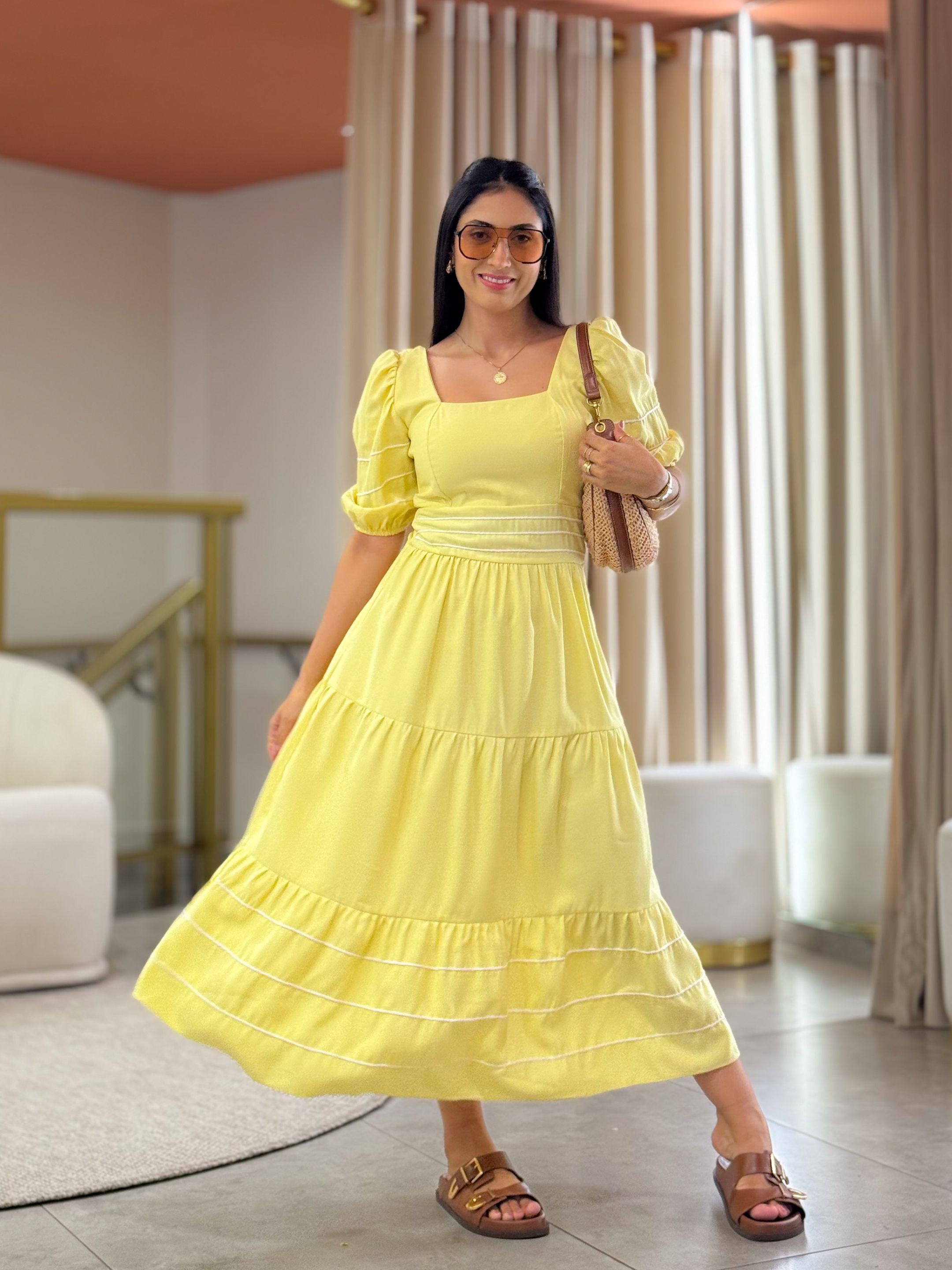Vestido Carla Amarelo