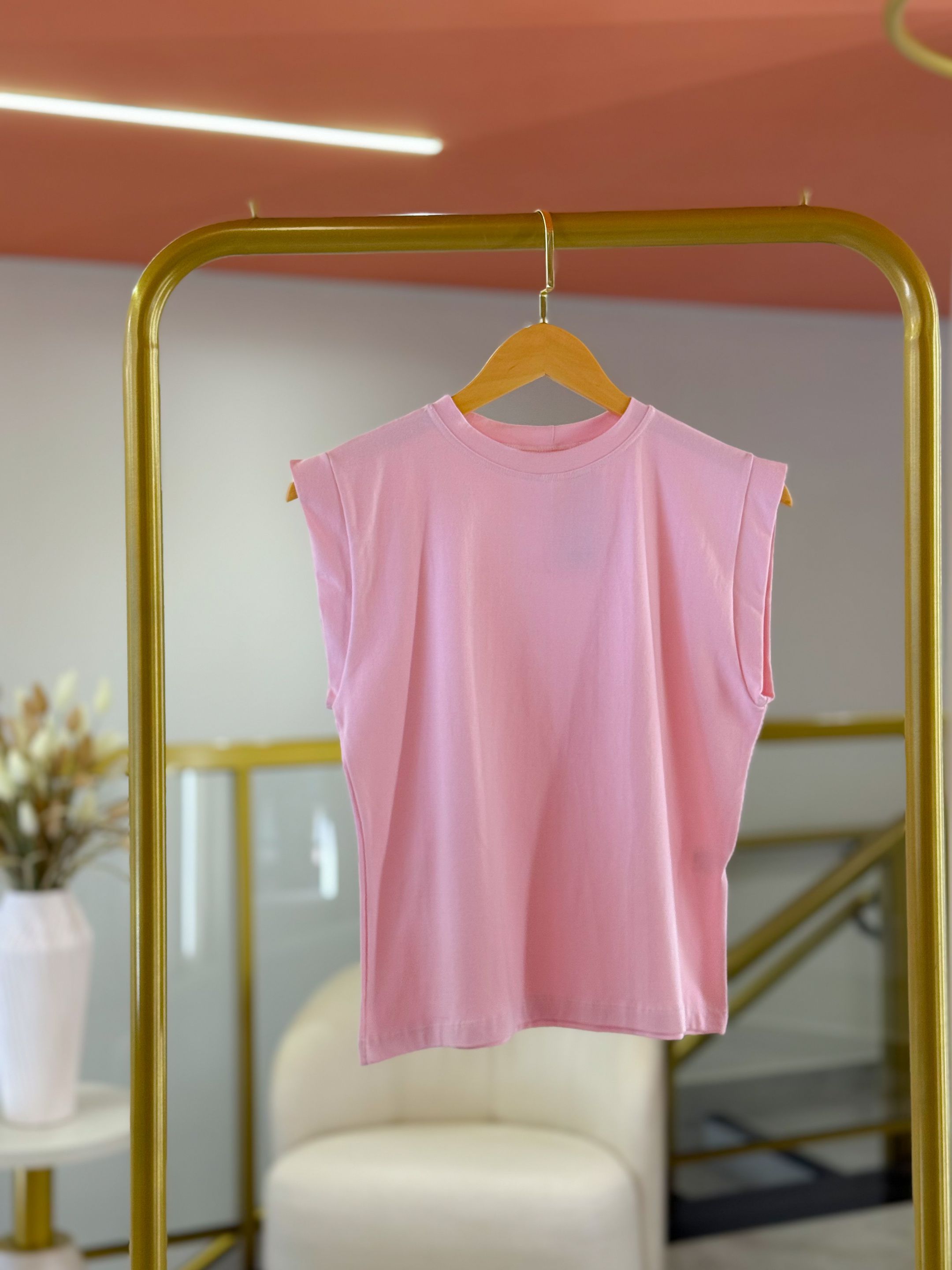 Blusa Sandy Rosa Bebe - Por Katia Vilar Moda Clássica 