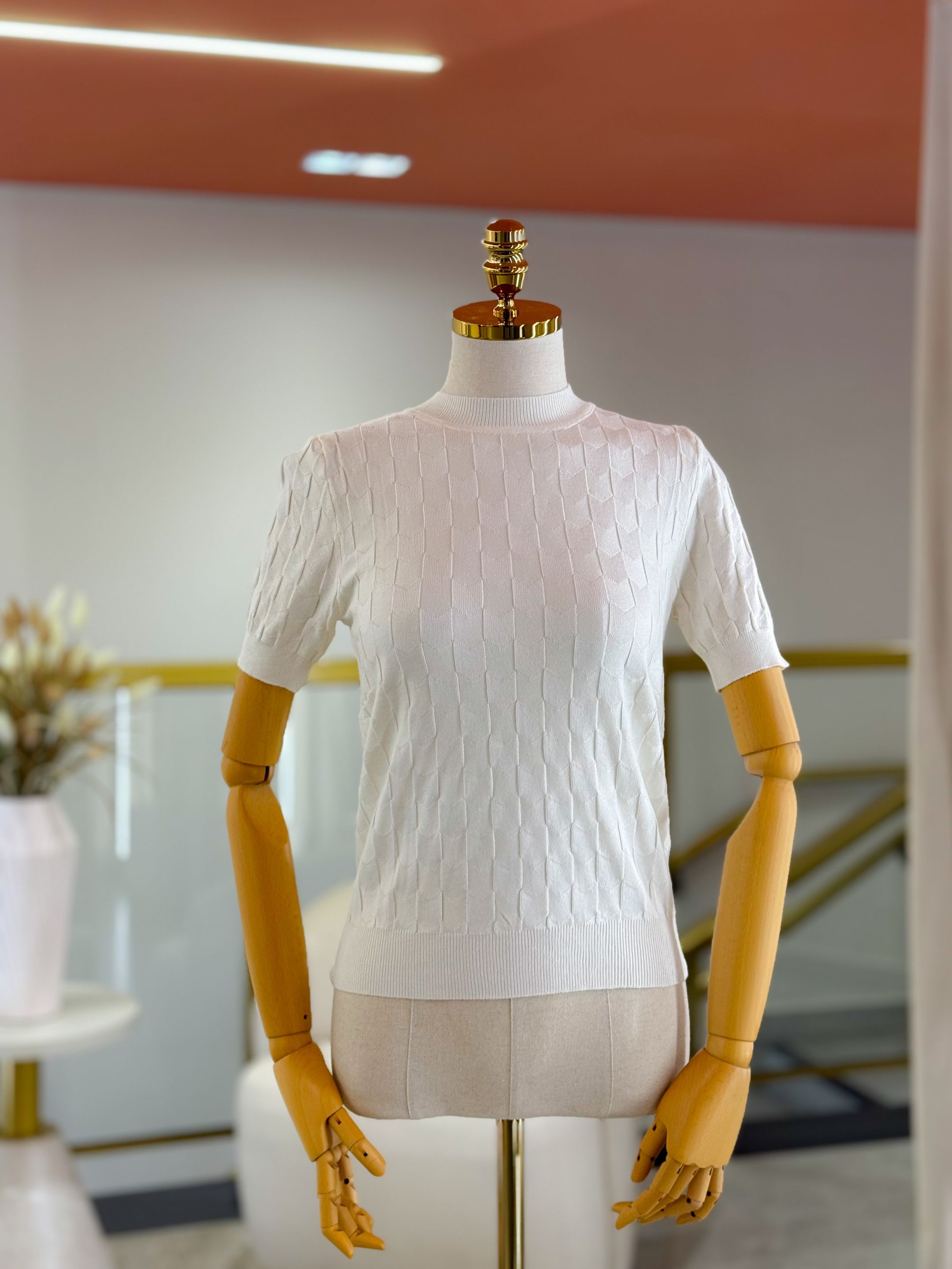 Blusa Solange Off White - Por Katia Vilar Moda Clássica 