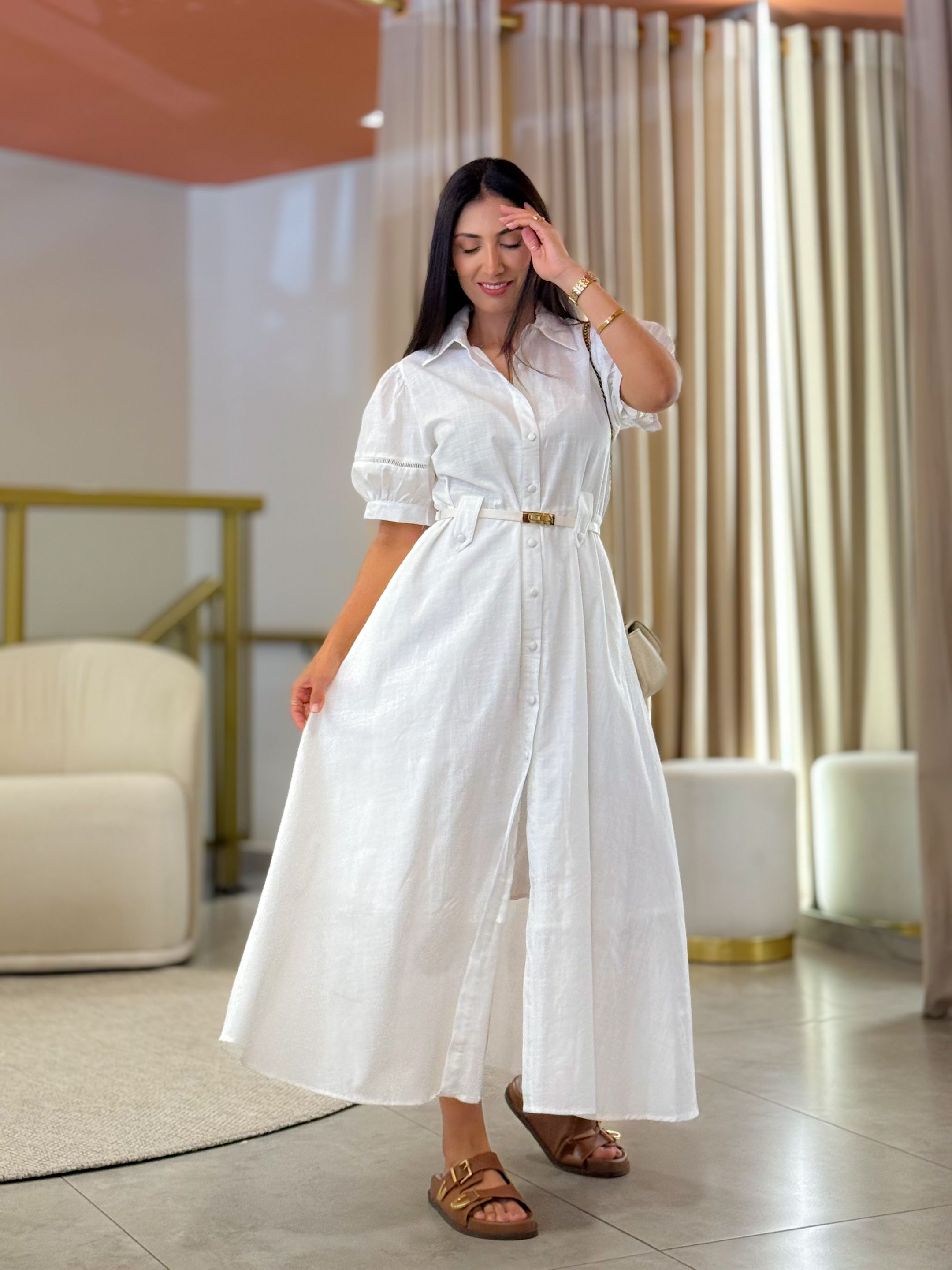 Vestido Rebeca Branco - Por Katia Vilar Moda Clássica 