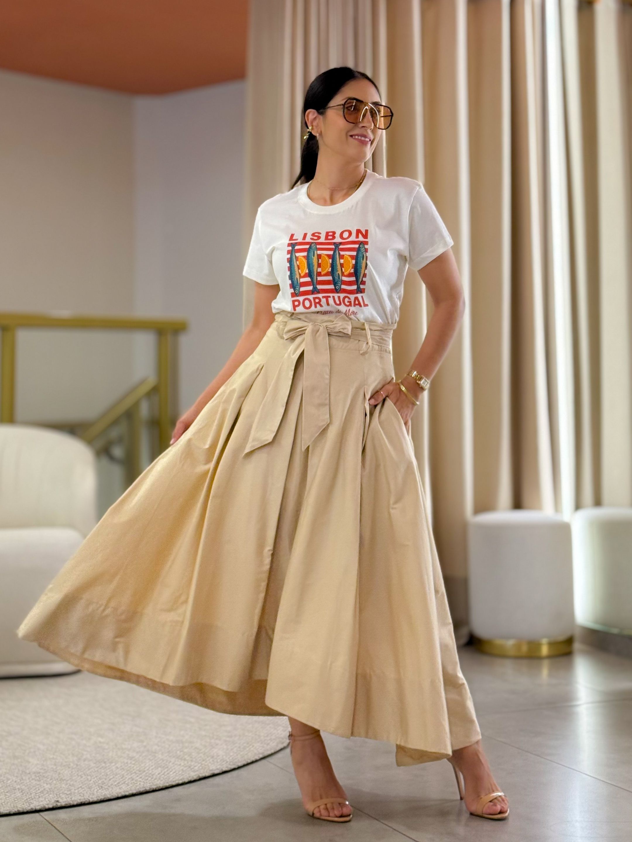 Saia Susi Nude - Por Katia Vilar Moda Clássica 